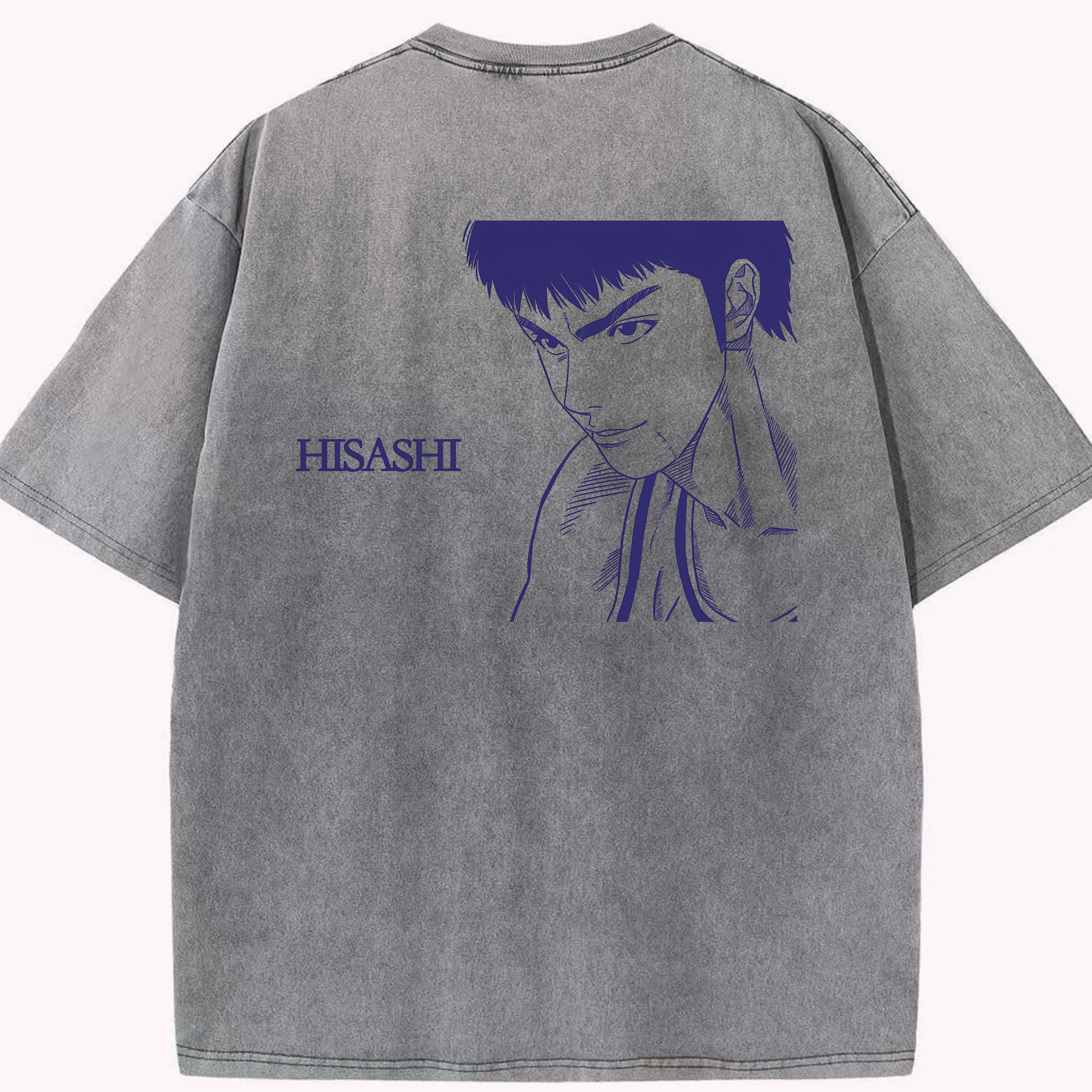 SLAM DUNK／スラムダンク 綿100% ヴィンテージ風 半袖Tシャツ（背面プリント）