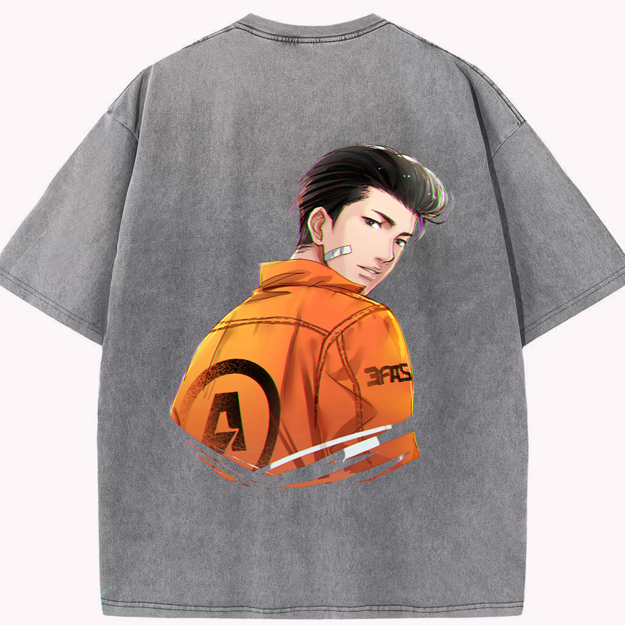 SLAM DUNK／スラムダンク 綿100% ヴィンテージ風 半袖Tシャツ（背面プリント）
