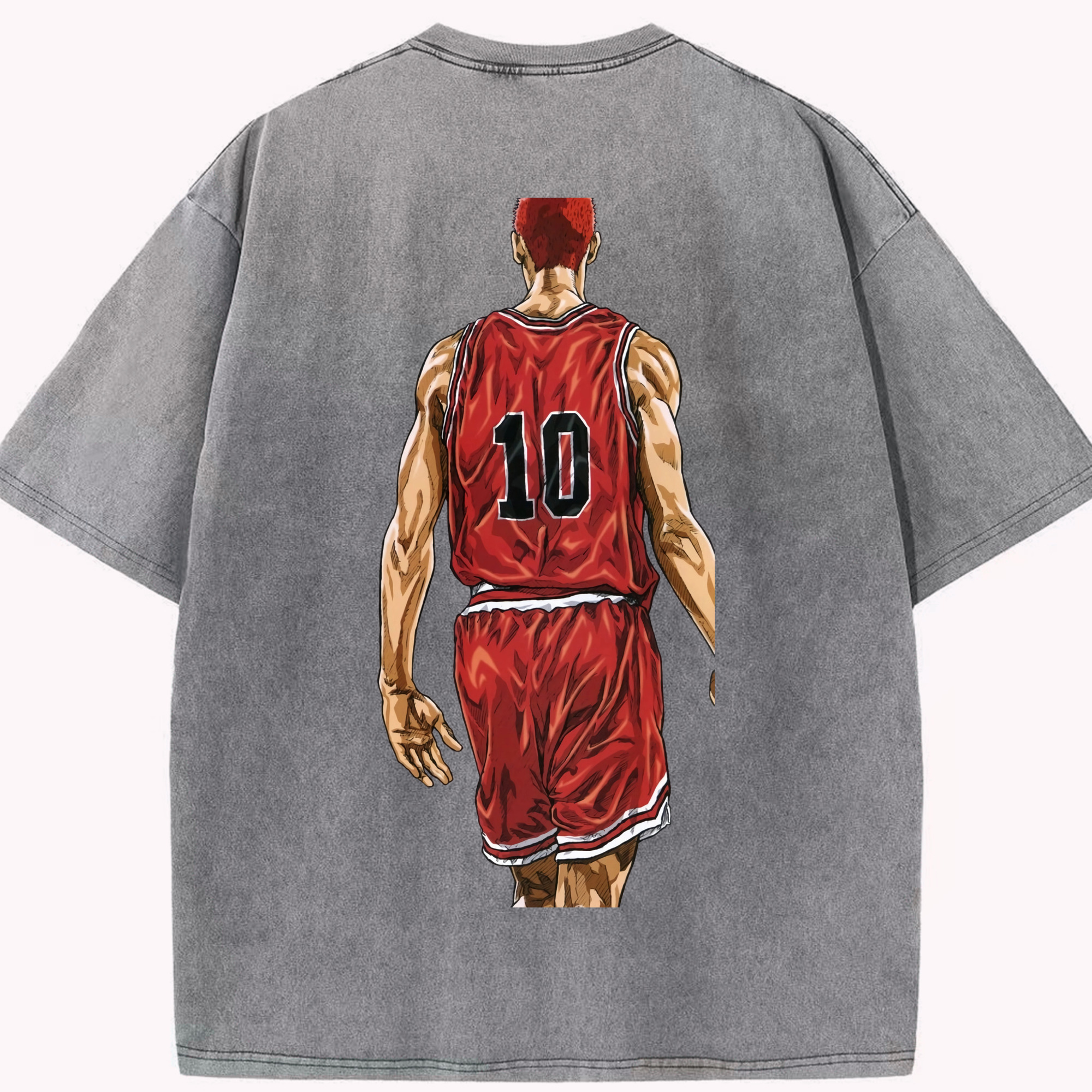 （画像用） SLAM DUNK／スラムダンク 綿100% ヴィンテージ風 半袖Tシャツ（背面プリント）