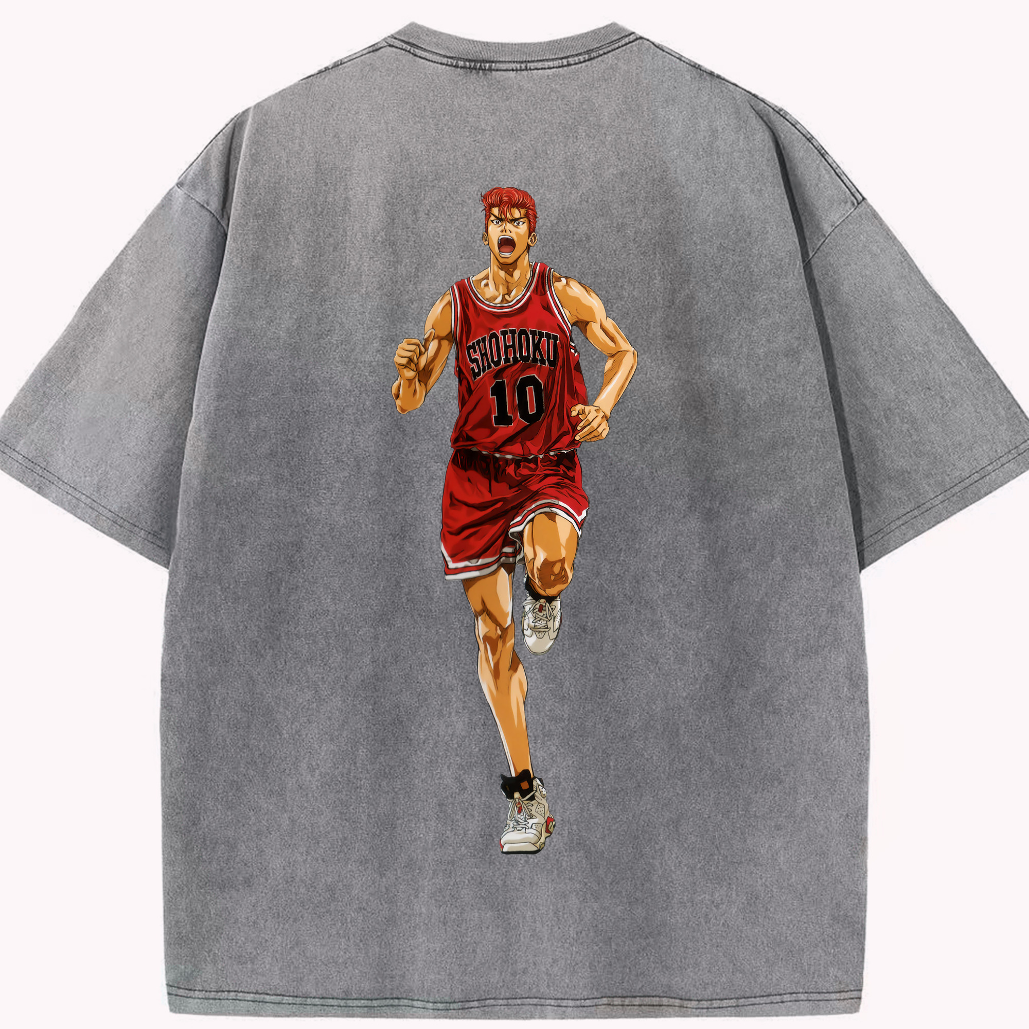 （画像用） SLAM DUNK／スラムダンク 綿100% ヴィンテージ風 半袖Tシャツ（背面プリント）