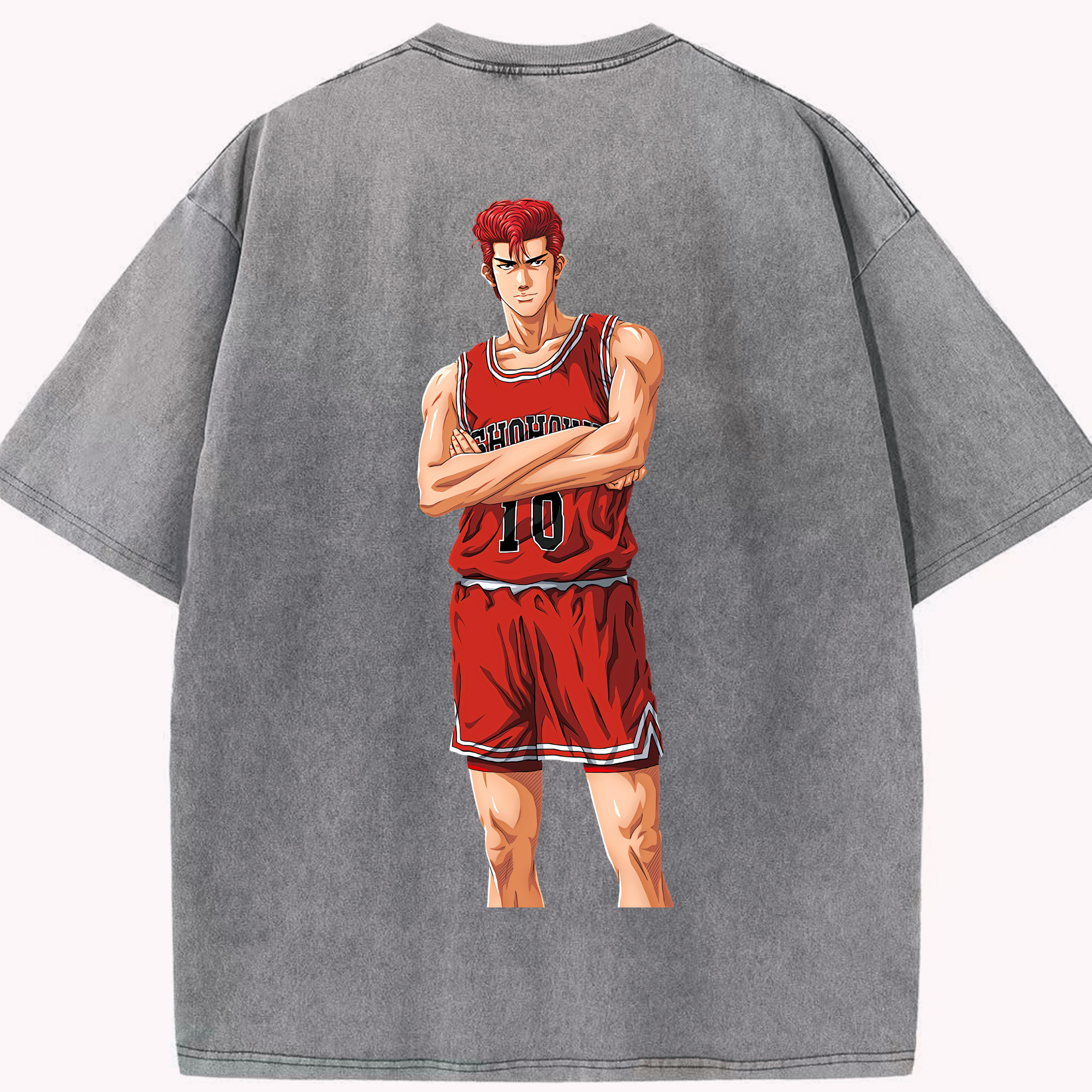 （画像用） SLAM DUNK／スラムダンク 綿100% ヴィンテージ風 半袖Tシャツ（背面プリント）
