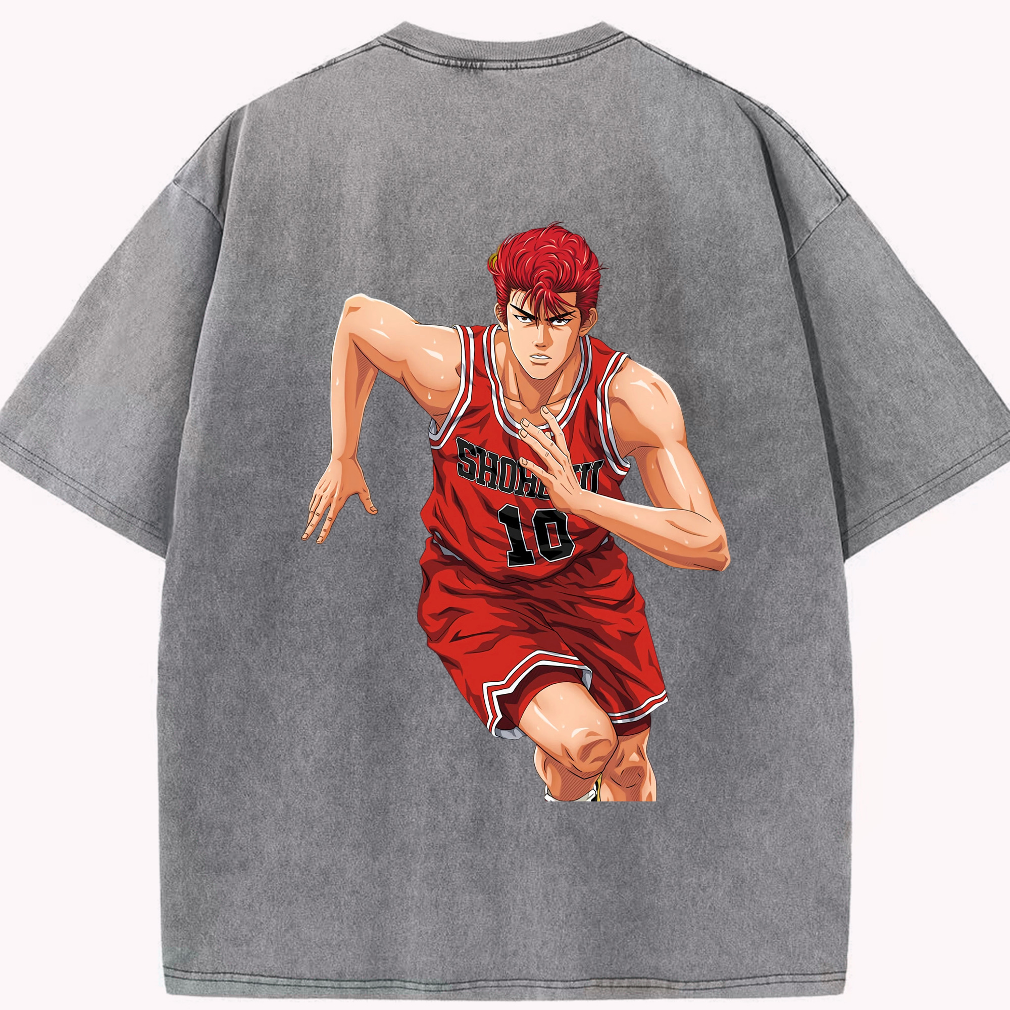 （画像用） SLAM DUNK／スラムダンク 綿100% ヴィンテージ風 半袖Tシャツ（背面プリント）