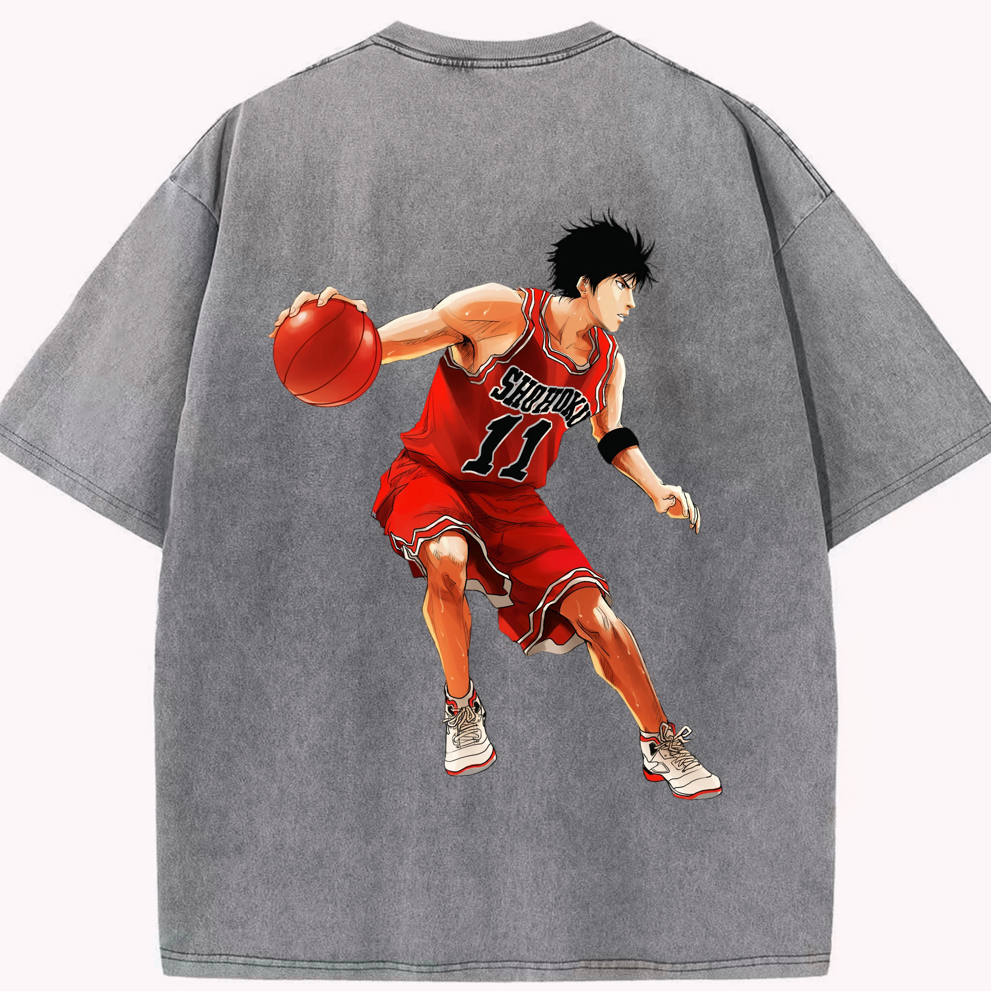 （画像用） SLAM DUNK／スラムダンク 綿100% ヴィンテージ風 半袖Tシャツ（背面プリント）