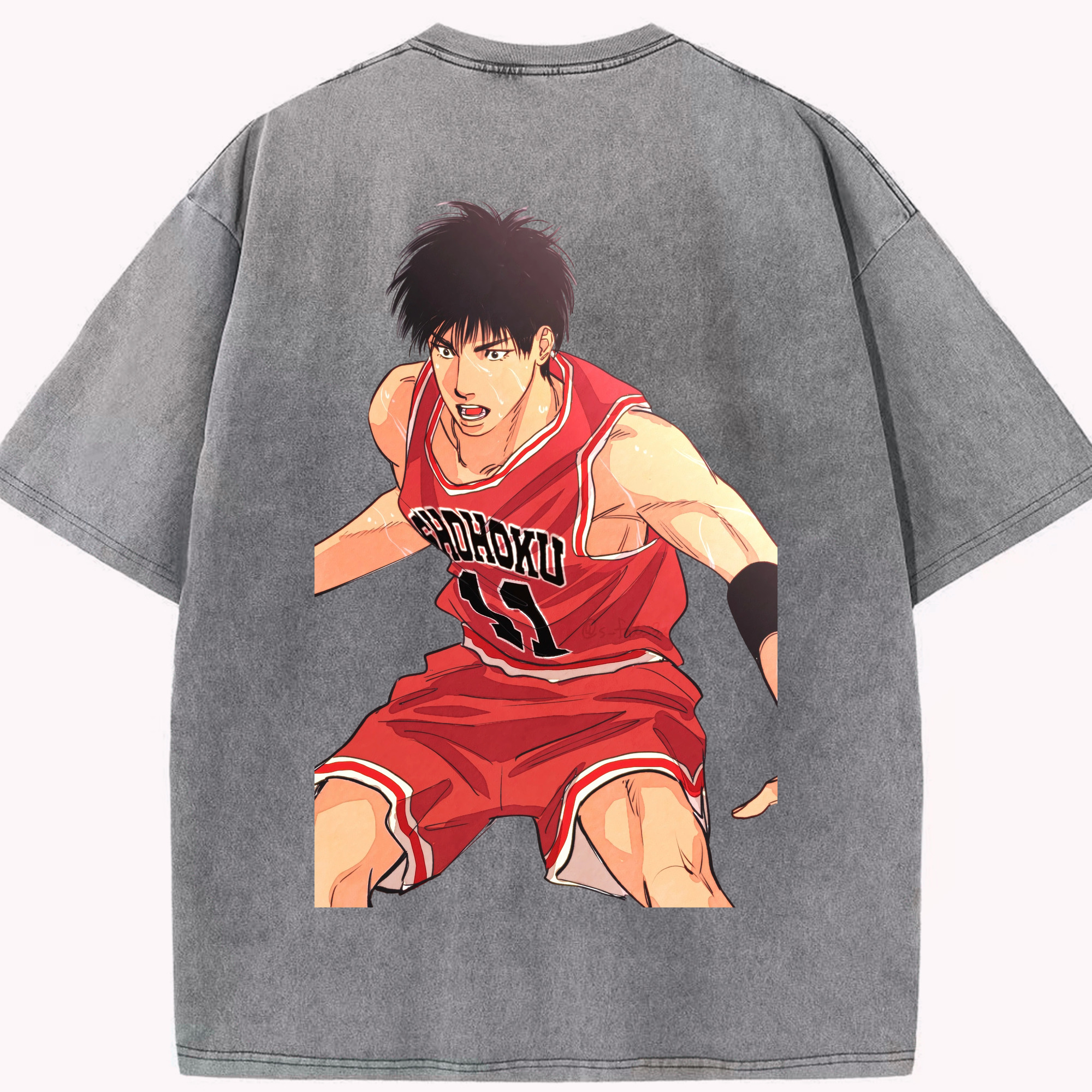 （画像用） SLAM DUNK／スラムダンク 綿100% ヴィンテージ風 半袖Tシャツ（背面プリント）