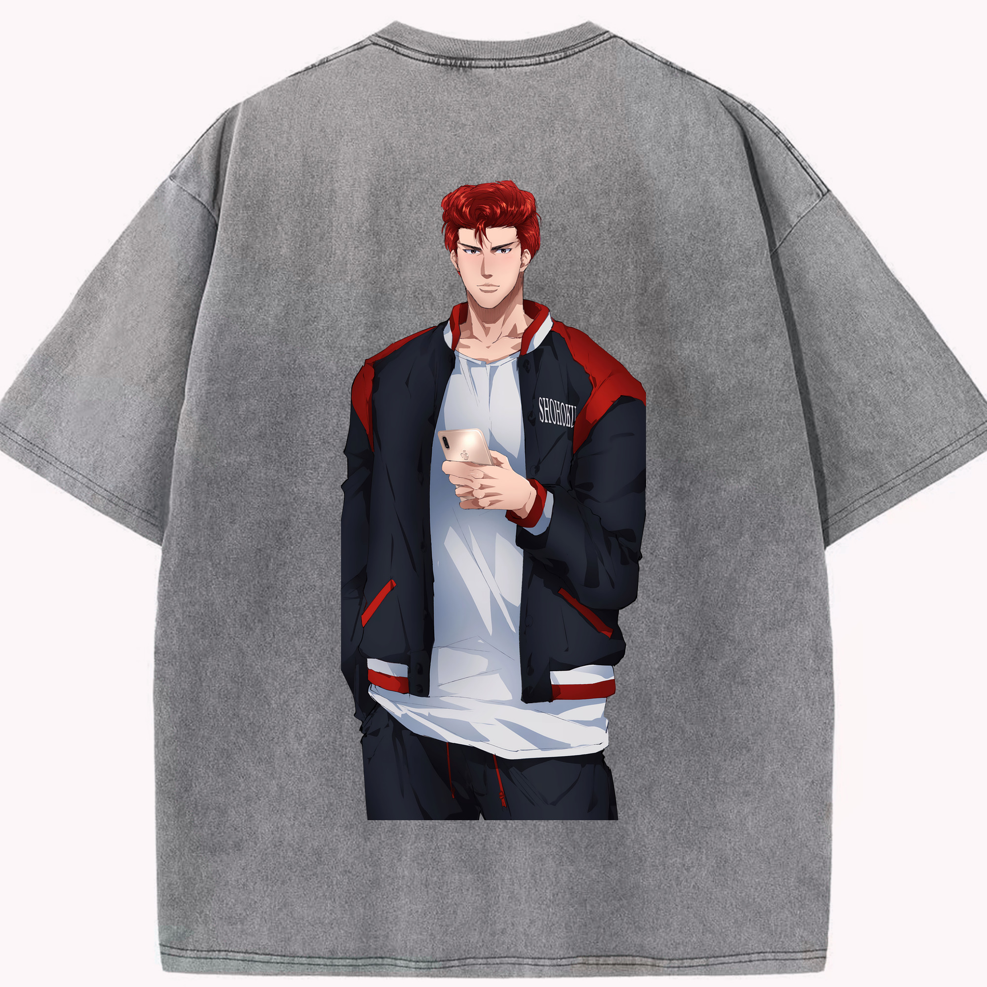 （画像用） SLAM DUNK／スラムダンク 綿100% ヴィンテージ風 半袖Tシャツ（背面プリント）