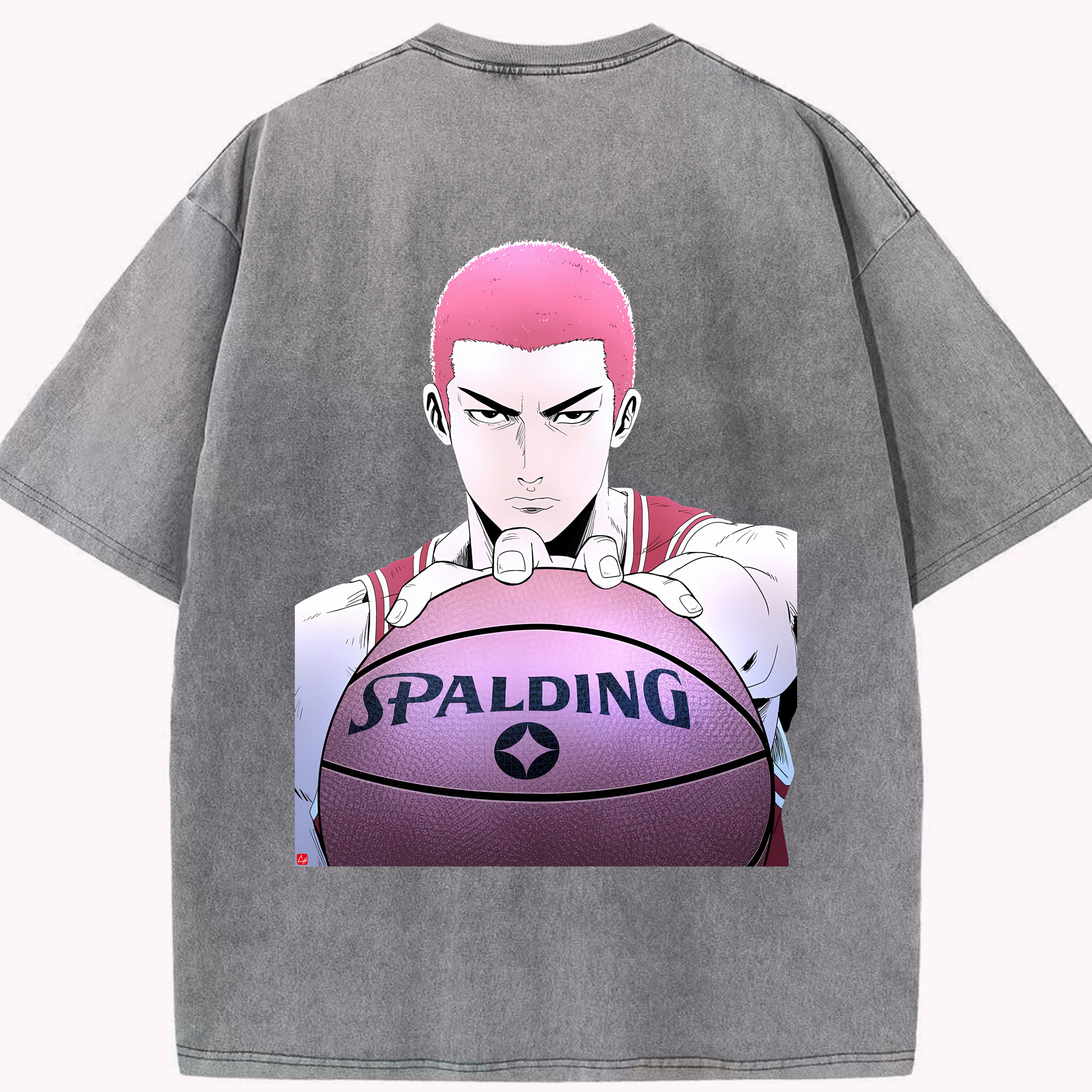 （画像用） SLAM DUNK／スラムダンク 綿100% ヴィンテージ風 半袖Tシャツ（背面プリント）