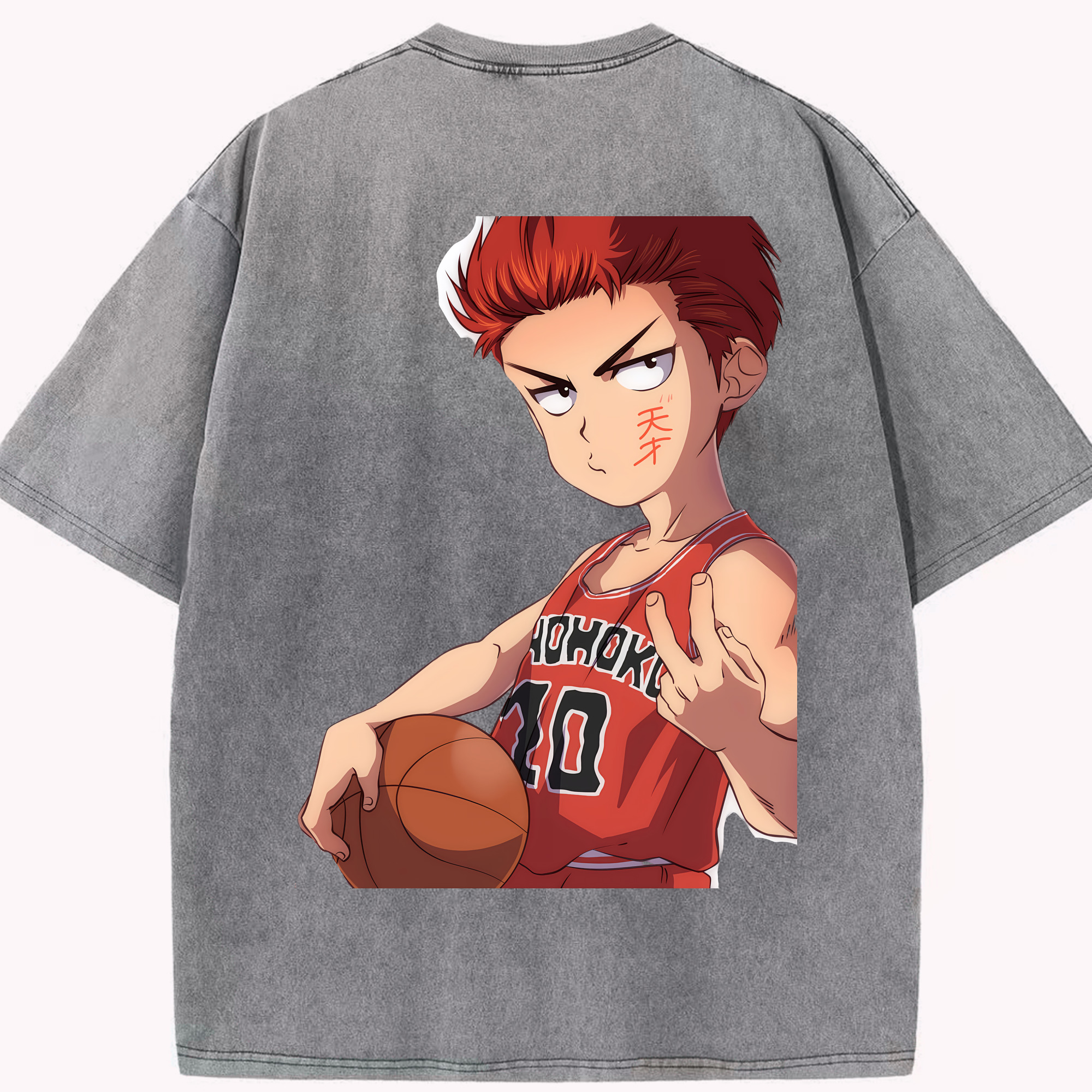 （画像用） SLAM DUNK／スラムダンク 綿100% ヴィンテージ風 半袖Tシャツ（背面プリント）