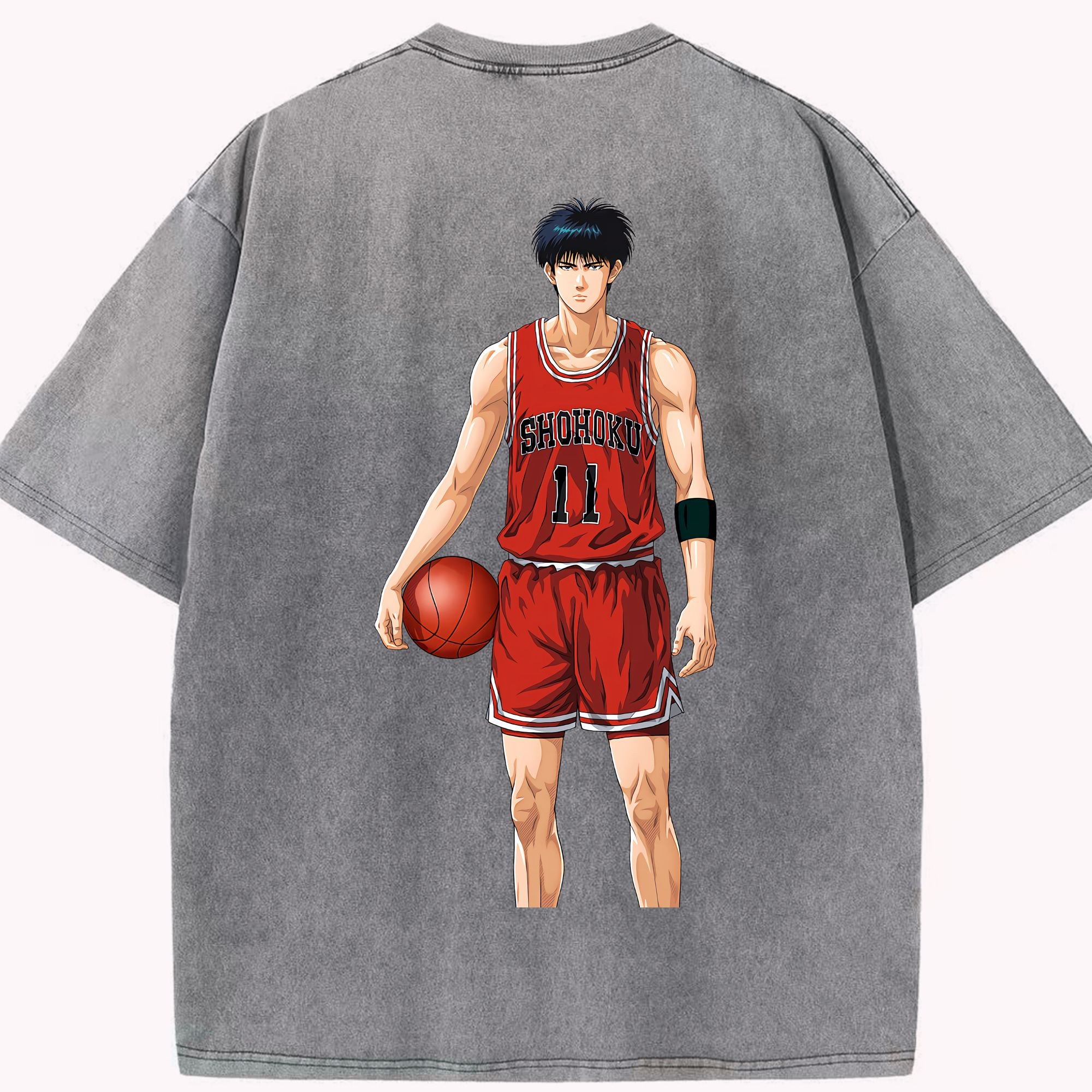 （画像用） SLAM DUNK／スラムダンク 綿100% ヴィンテージ風 半袖Tシャツ（背面プリント）