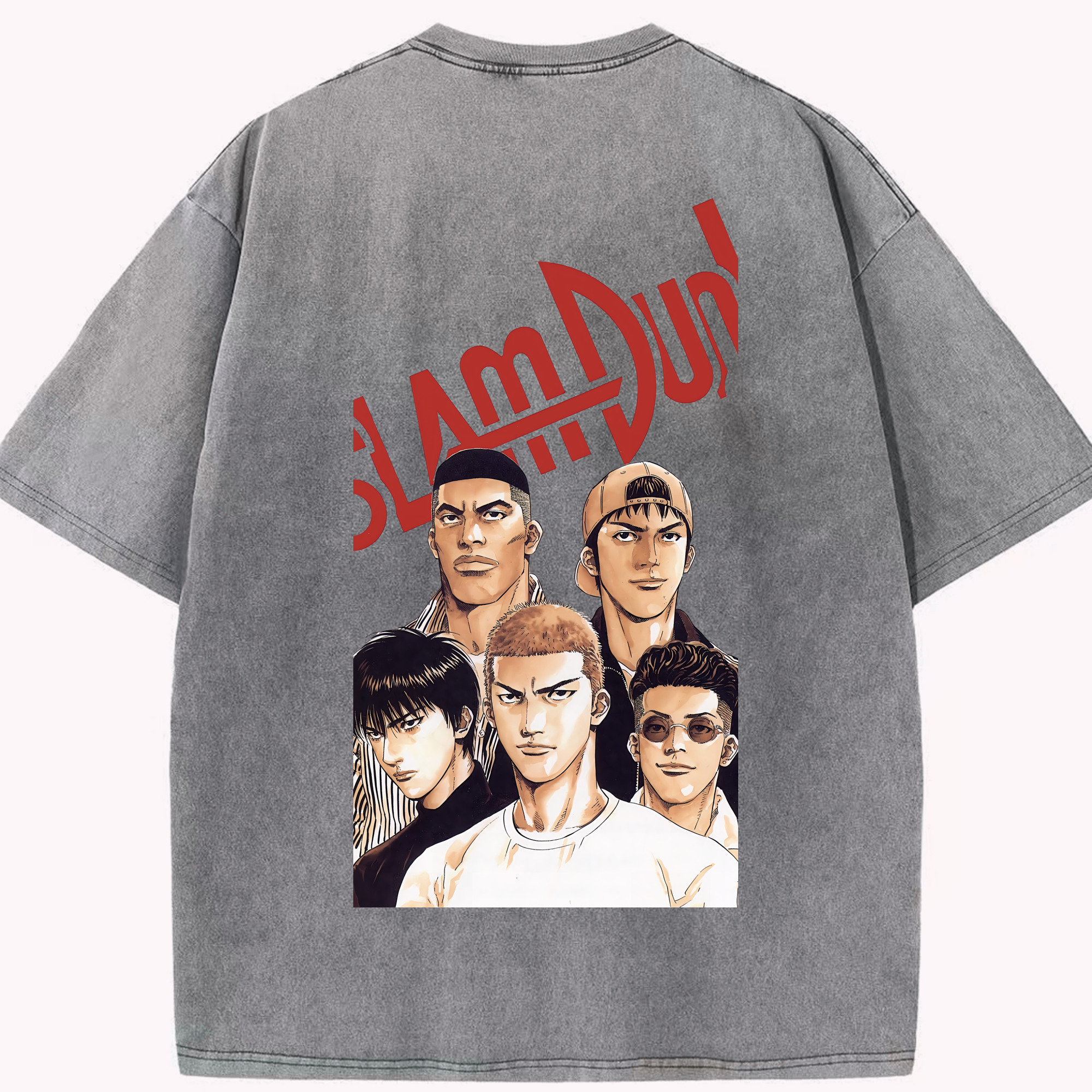 （画像用） SLAM DUNK／スラムダンク 綿100% ヴィンテージ風 半袖Tシャツ（背面プリント）