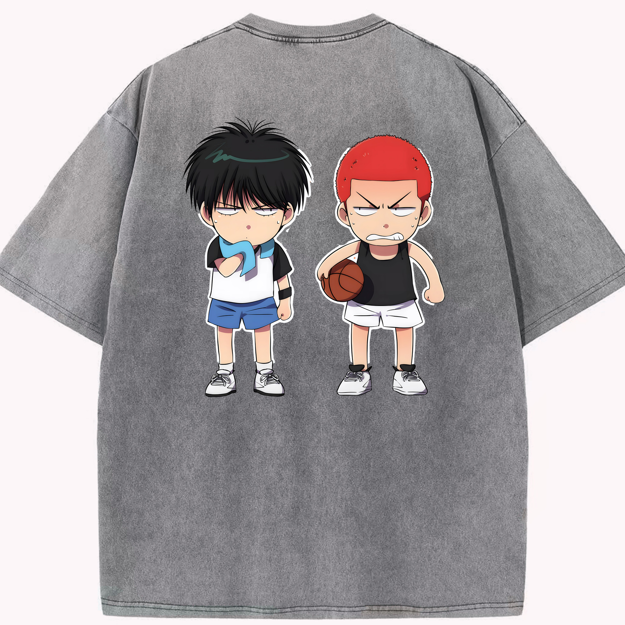 （画像用） SLAM DUNK／スラムダンク 綿100% ヴィンテージ風 半袖Tシャツ（背面プリント）