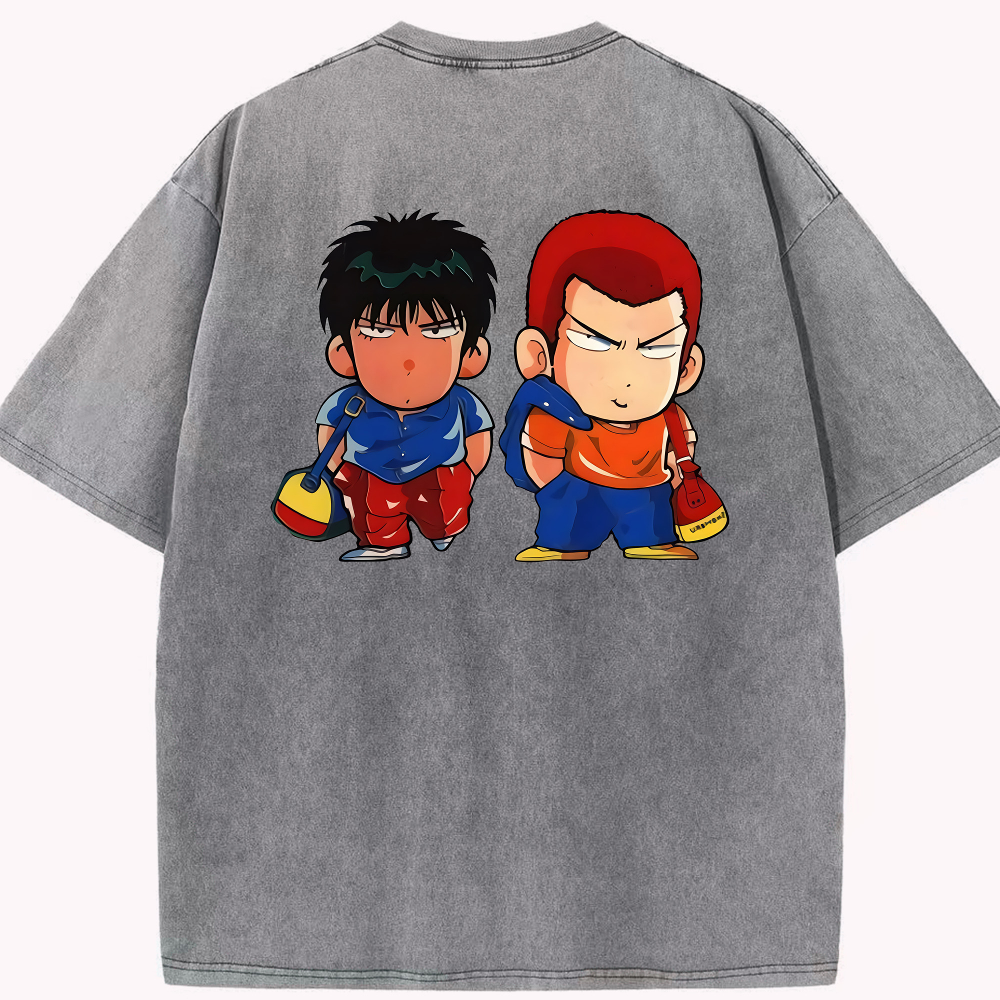 （画像用） SLAM DUNK／スラムダンク 綿100% ヴィンテージ風 半袖Tシャツ（背面プリント）