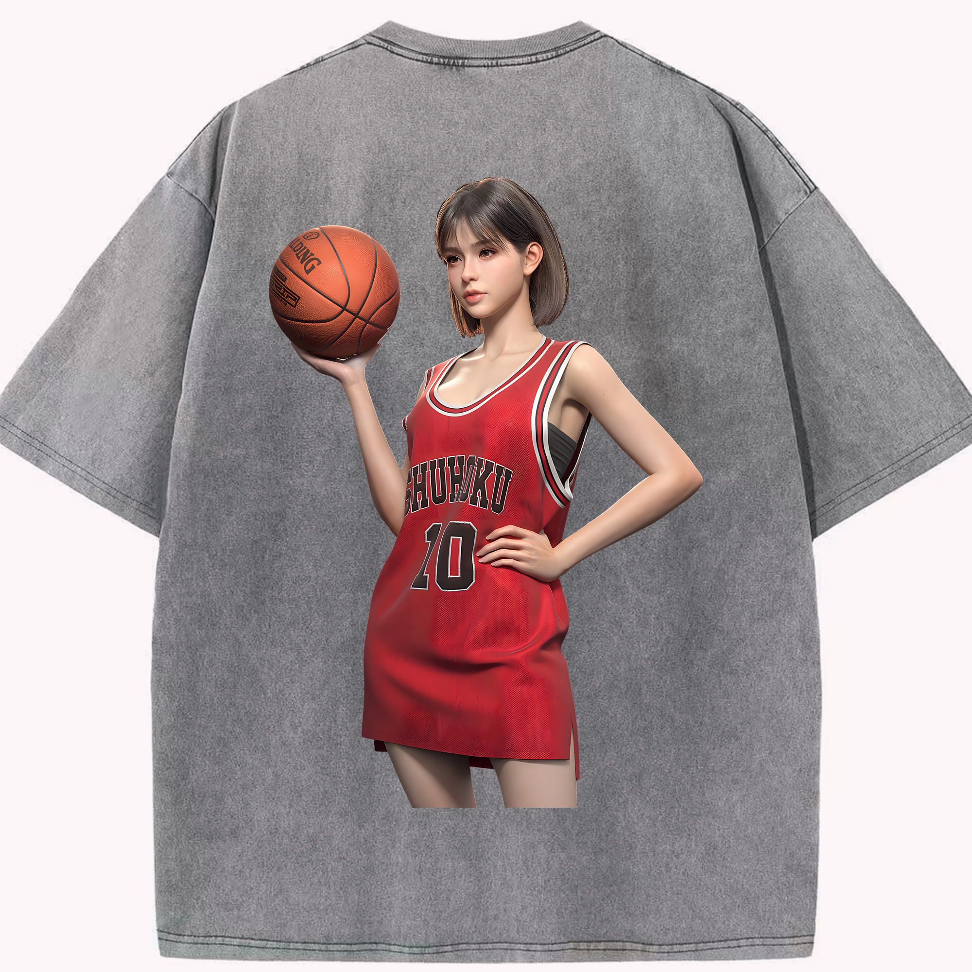 （画像用） SLAM DUNK／スラムダンク 綿100% ヴィンテージ風 半袖Tシャツ（背面プリント）