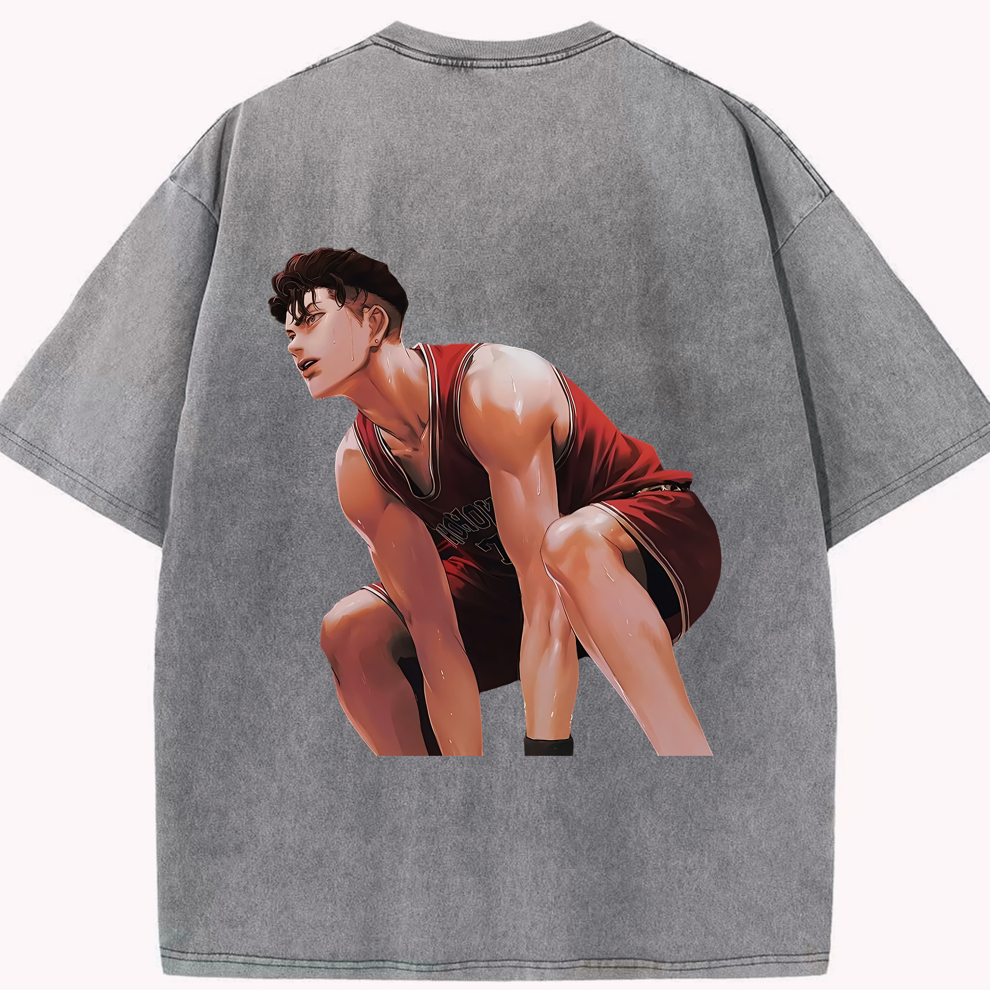 （画像用） SLAM DUNK／スラムダンク 綿100% ヴィンテージ風 半袖Tシャツ（背面プリント）