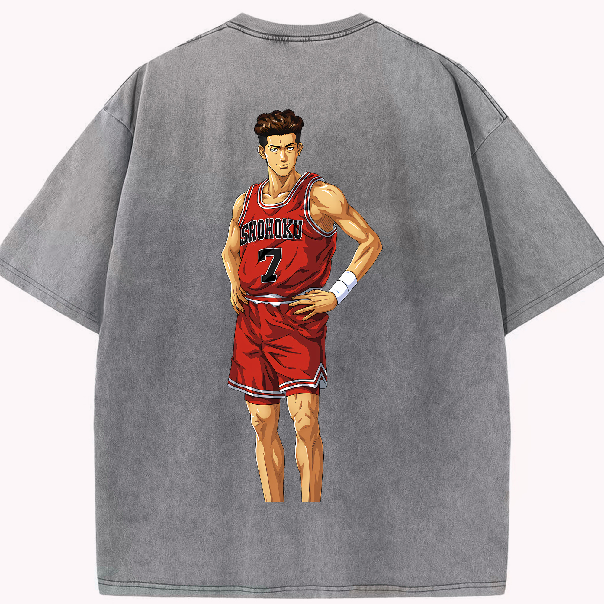 （画像用） SLAM DUNK／スラムダンク 綿100% ヴィンテージ風 半袖Tシャツ（背面プリント）