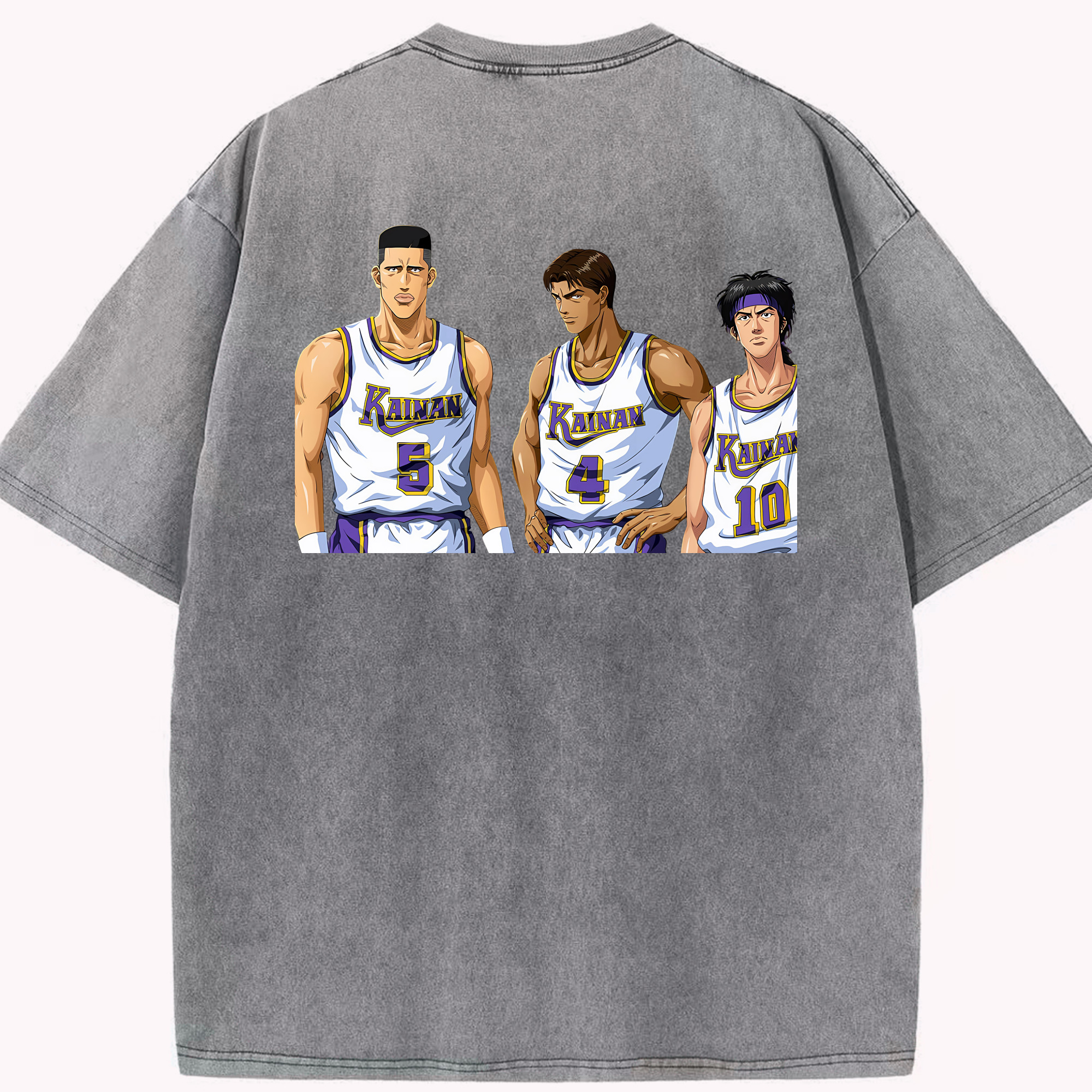 （画像用） SLAM DUNK／スラムダンク 綿100% ヴィンテージ風 半袖Tシャツ（背面プリント）