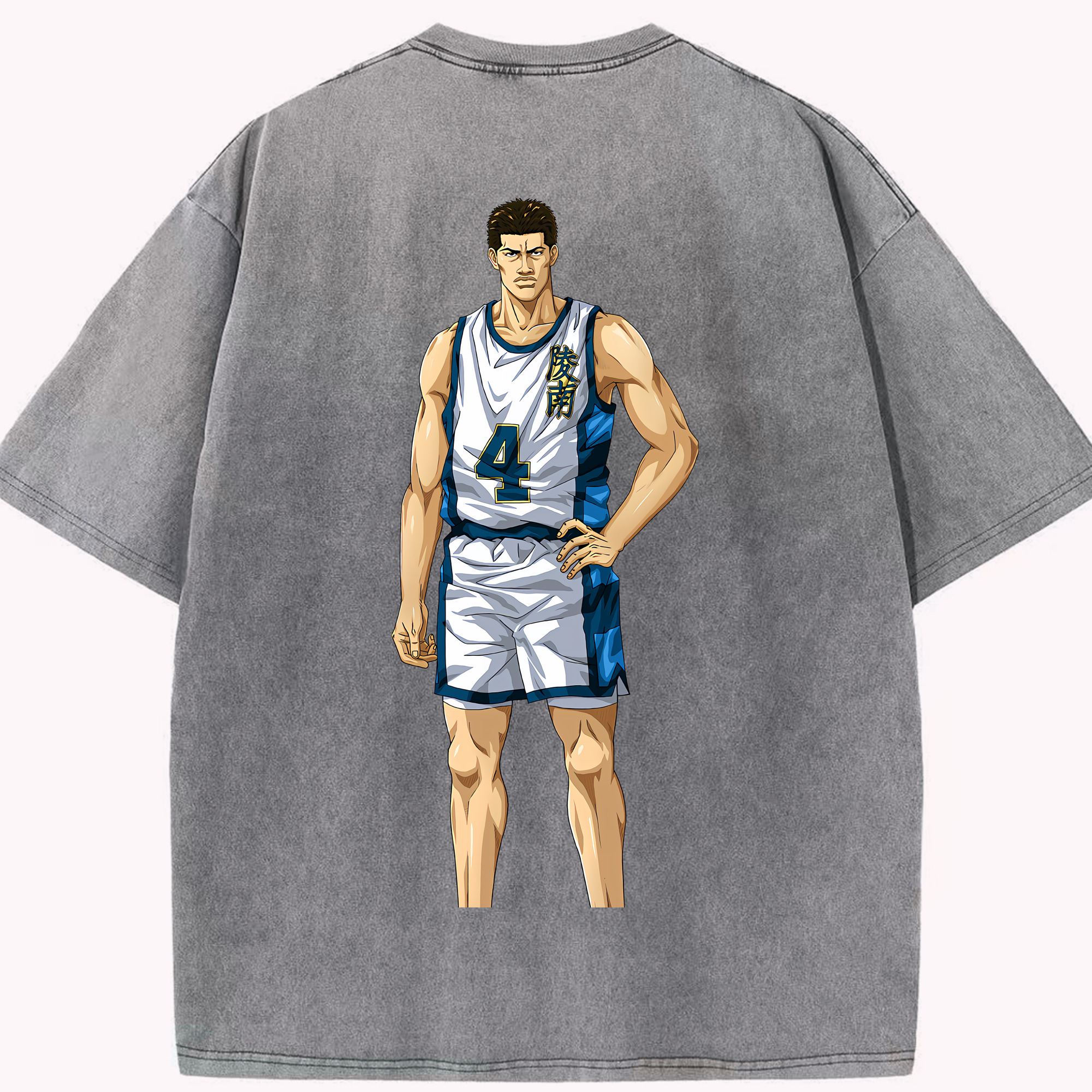 （画像用） SLAM DUNK／スラムダンク 綿100% ヴィンテージ風 半袖Tシャツ（背面プリント）