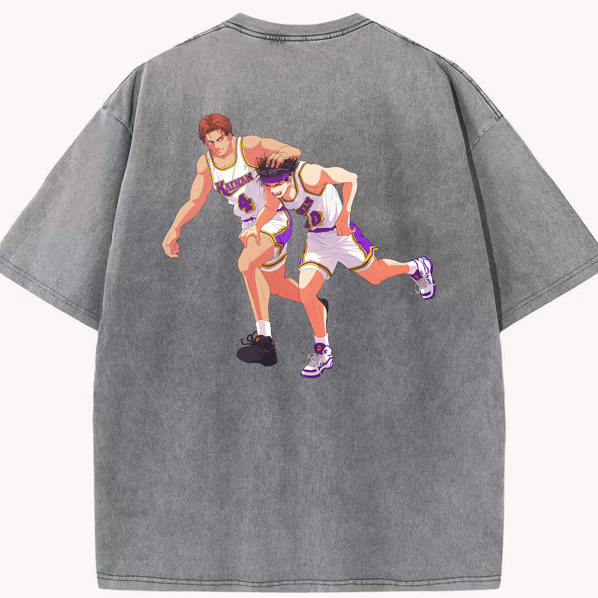 （画像用） SLAM DUNK／スラムダンク 綿100% ヴィンテージ風 半袖Tシャツ（背面プリント）
