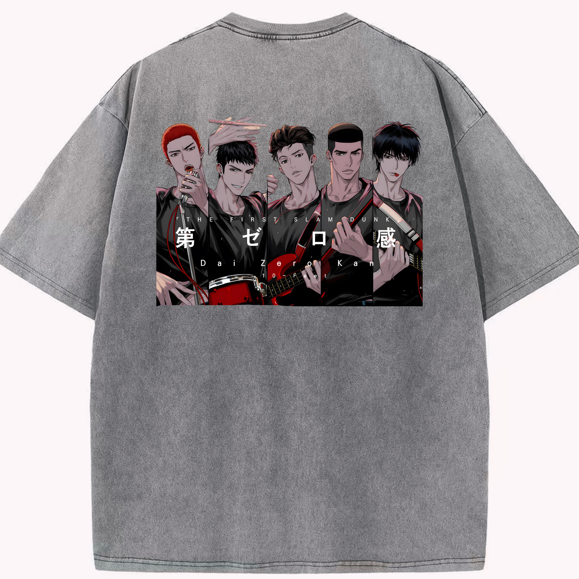 SLAM DUNK／スラムダンク 綿100% ヴィンテージ風 半袖Tシャツ（背面プリント）