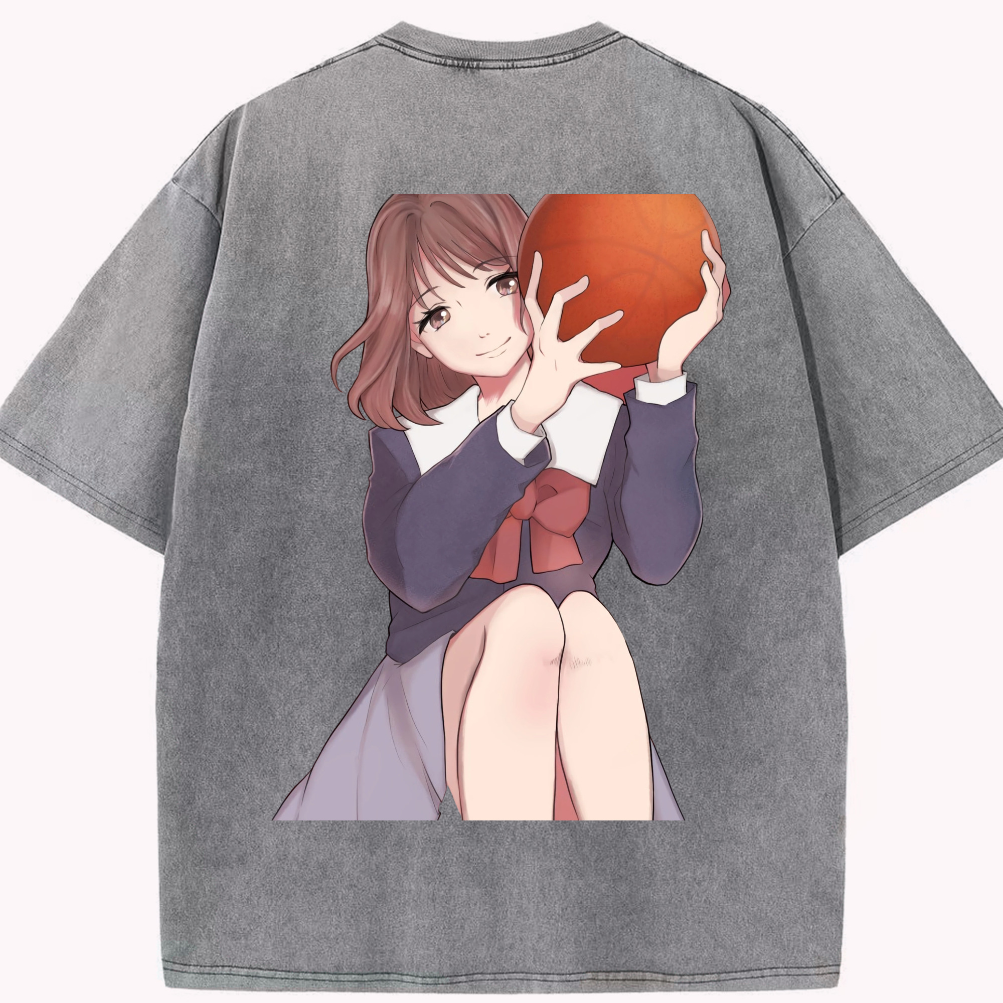 SLAM DUNK／スラムダンク 綿100% ヴィンテージ風 半袖Tシャツ（背面プリント）