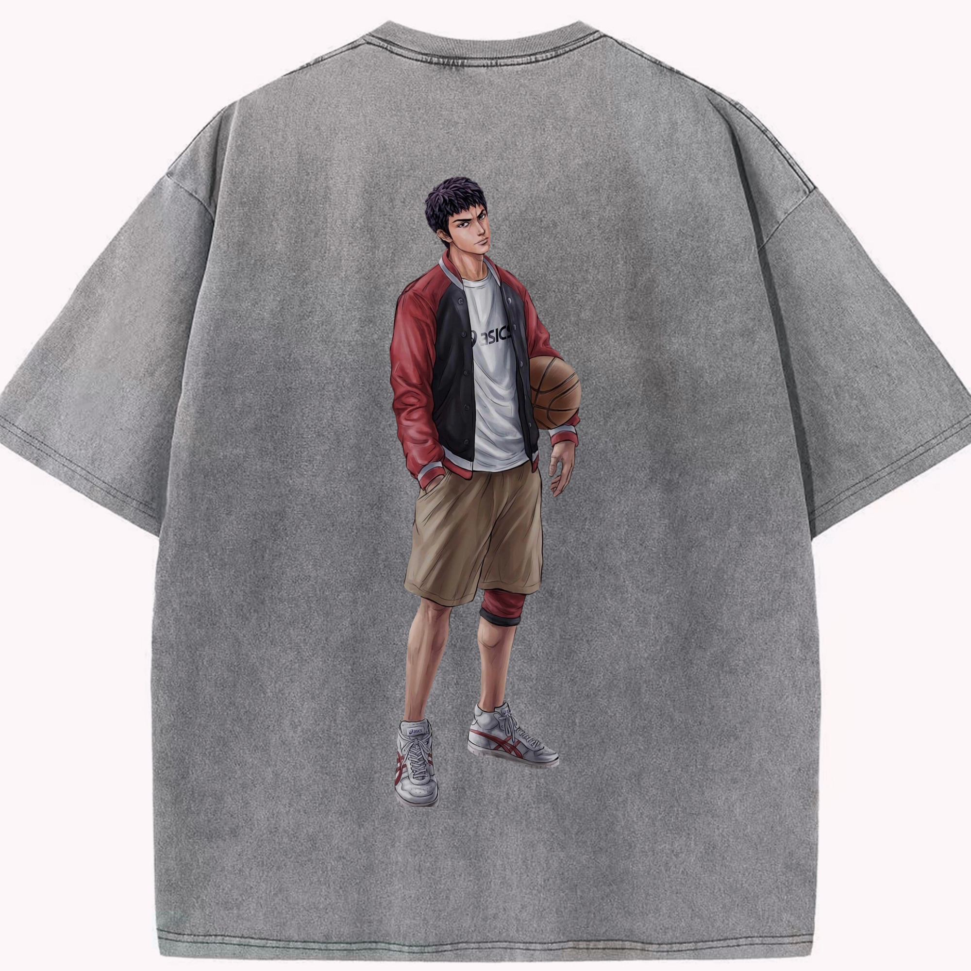 （画像用） SLAM DUNK／スラムダンク 綿100% ヴィンテージ風 半袖Tシャツ（背面プリント）