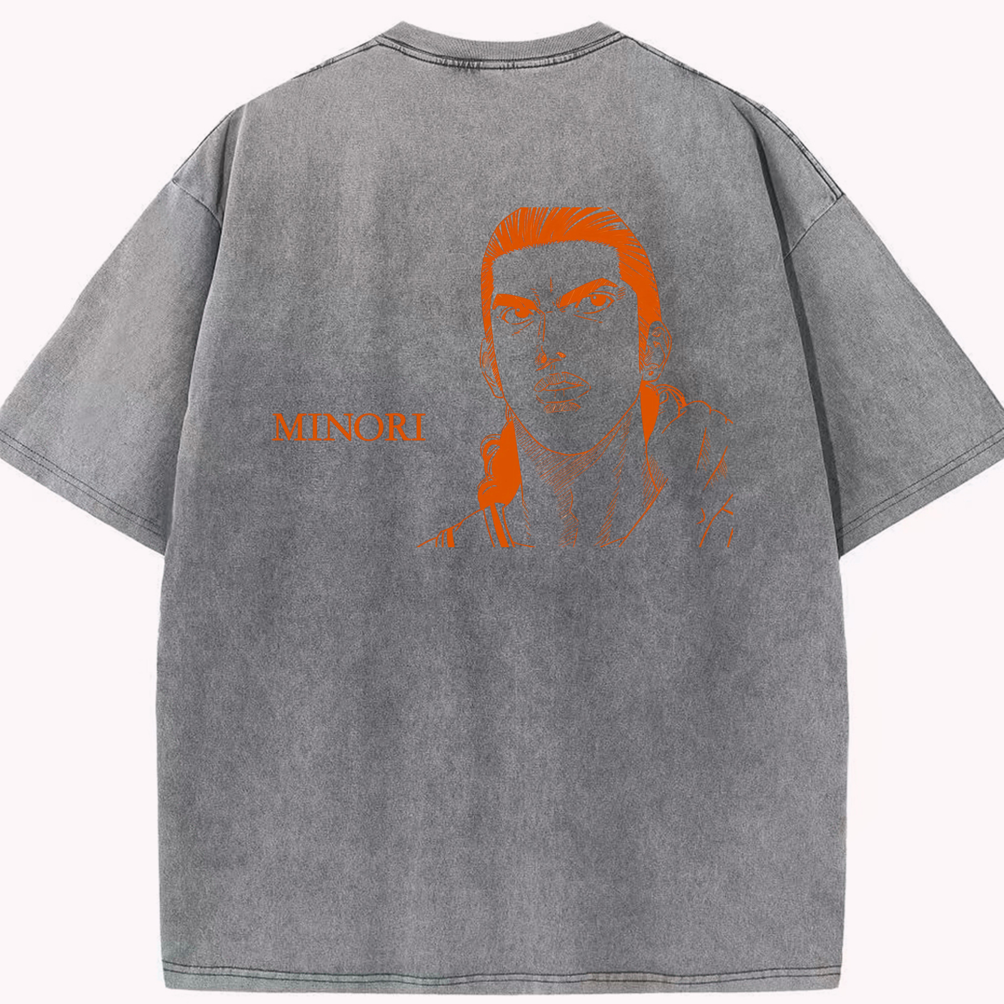 SLAM DUNK／スラムダンク 綿100% ヴィンテージ風 半袖Tシャツ（背面プリント）