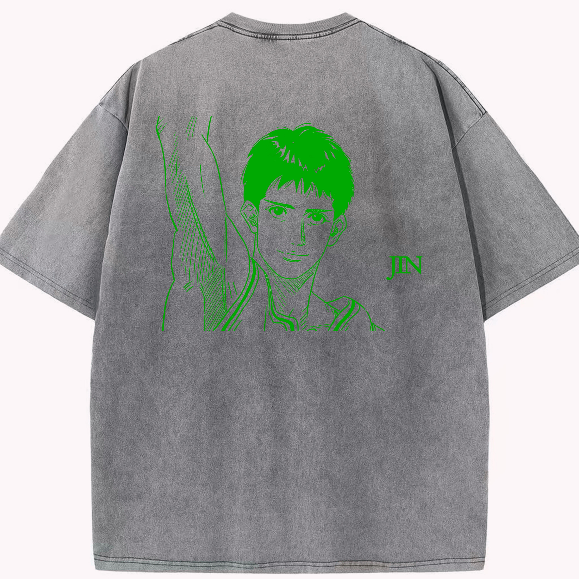 SLAM DUNK／スラムダンク 綿100% ヴィンテージ風 半袖Tシャツ（背面プリント）
