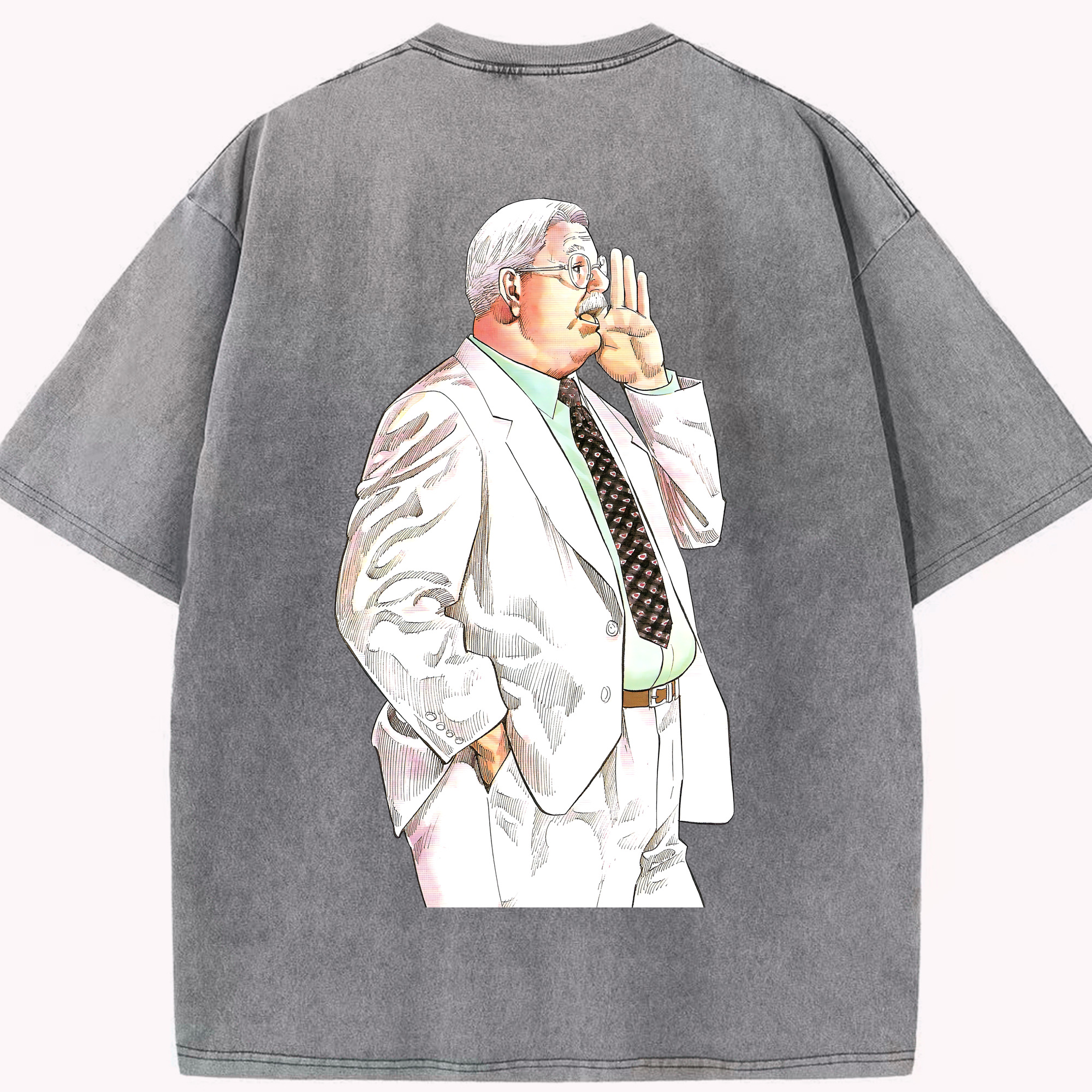 SLAM DUNK／スラムダンク 綿100% ヴィンテージ風 半袖Tシャツ（背面プリント）