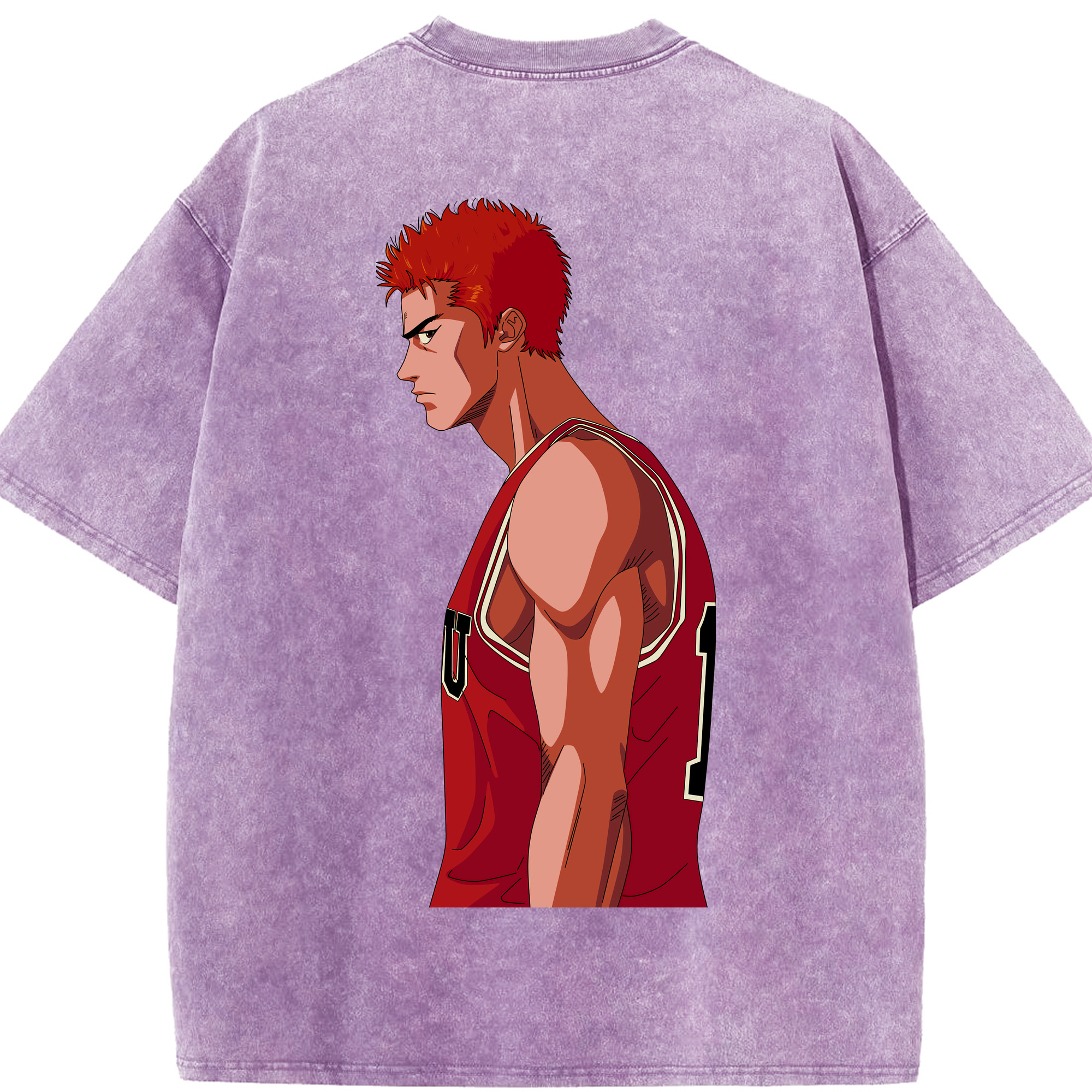 （画像用） SLAM DUNK／スラムダンク 綿100% ヴィンテージ風 半袖Tシャツ（背面プリント）