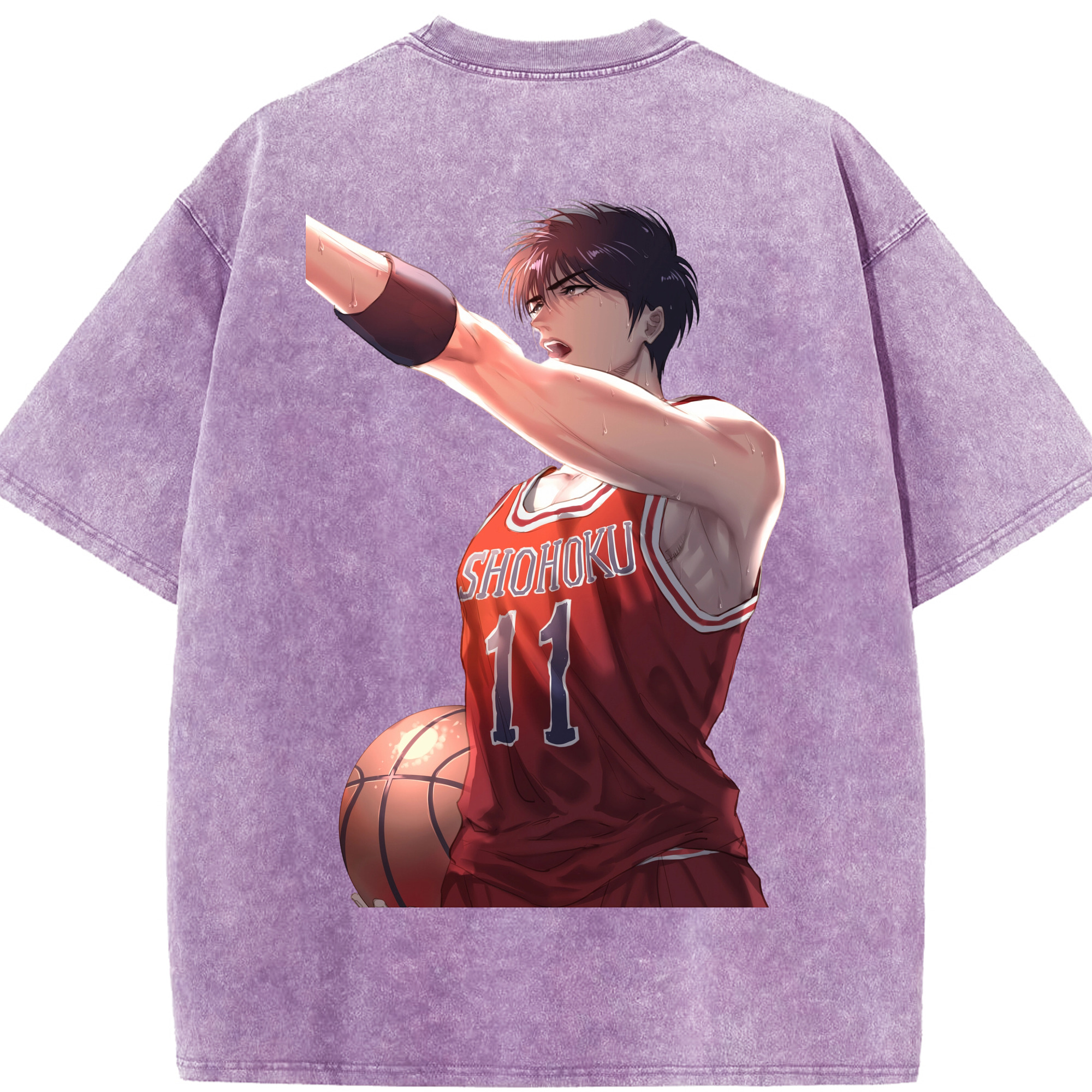 （画像用） SLAM DUNK／スラムダンク 綿100% ヴィンテージ風 半袖Tシャツ（背面プリント）
