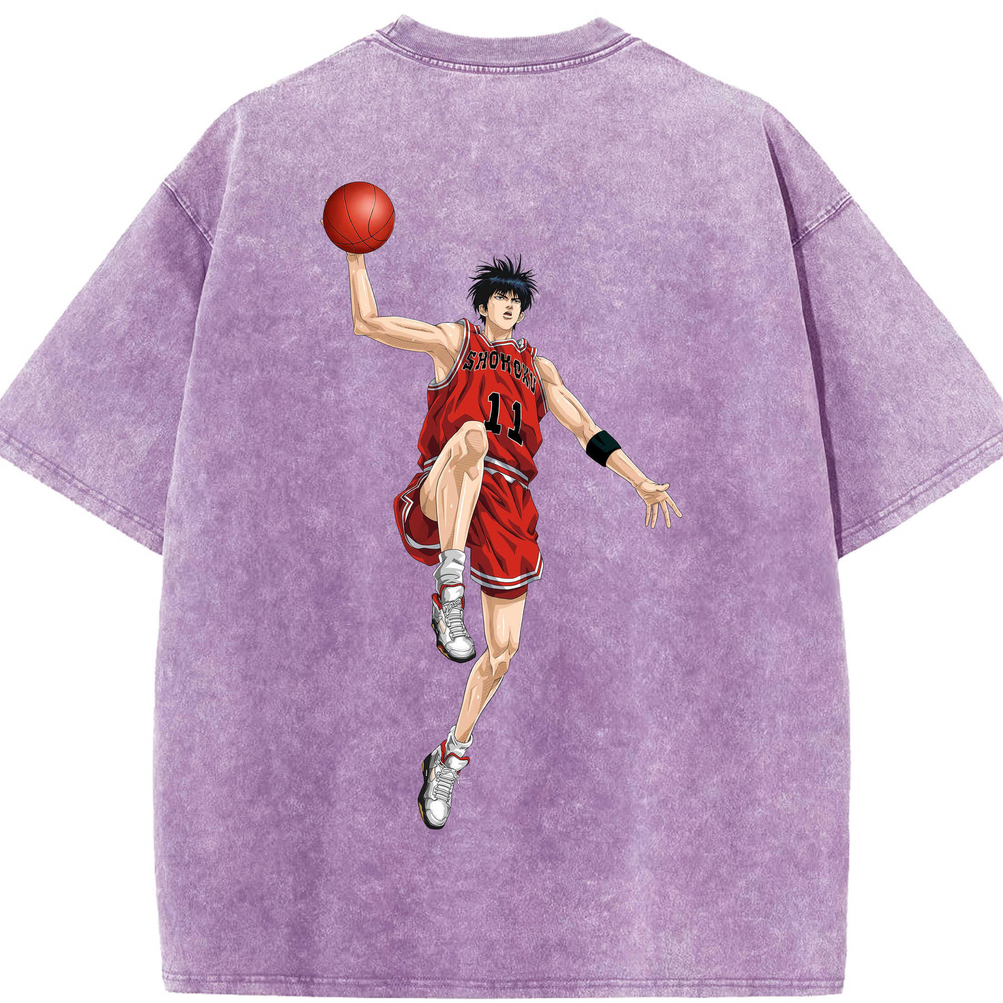 （画像用） SLAM DUNK／スラムダンク 綿100% ヴィンテージ風 半袖Tシャツ（背面プリント）
