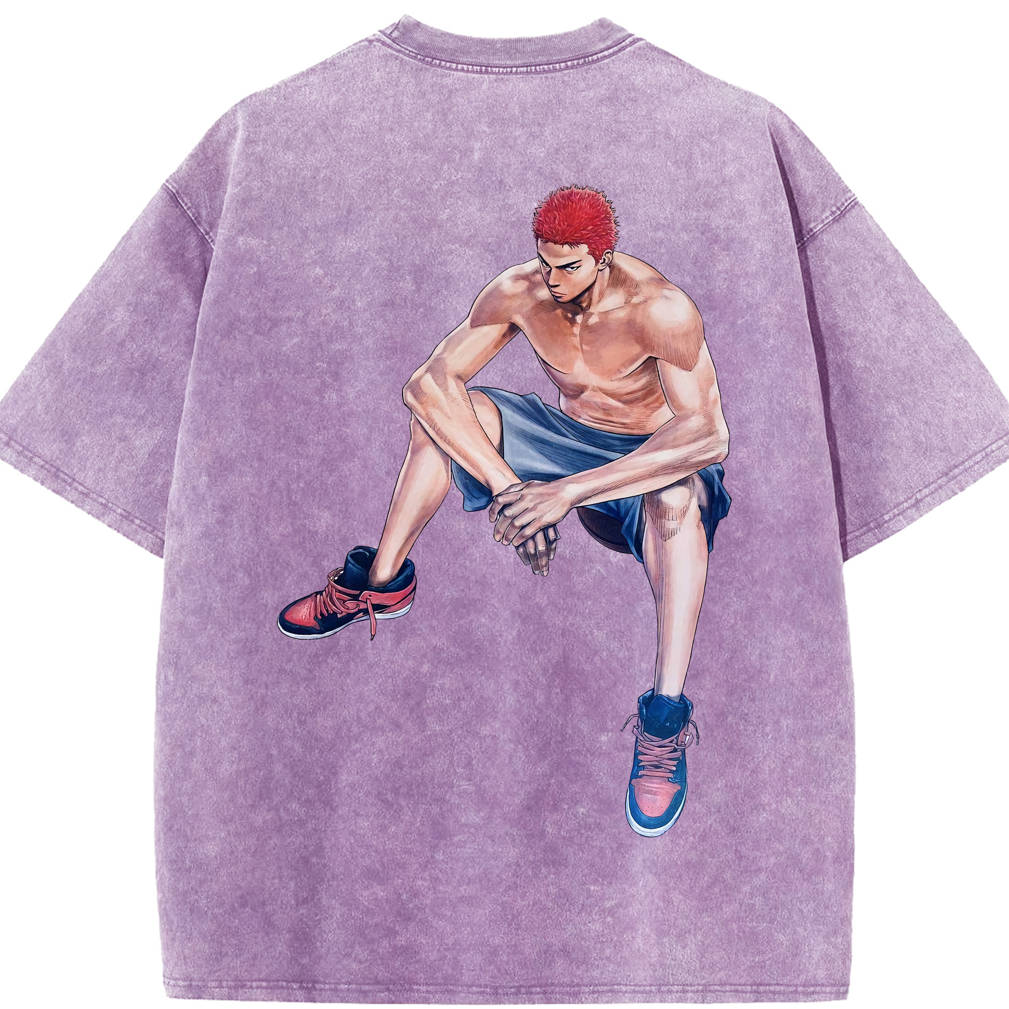 （画像用） SLAM DUNK／スラムダンク 綿100% ヴィンテージ風 半袖Tシャツ（背面プリント）