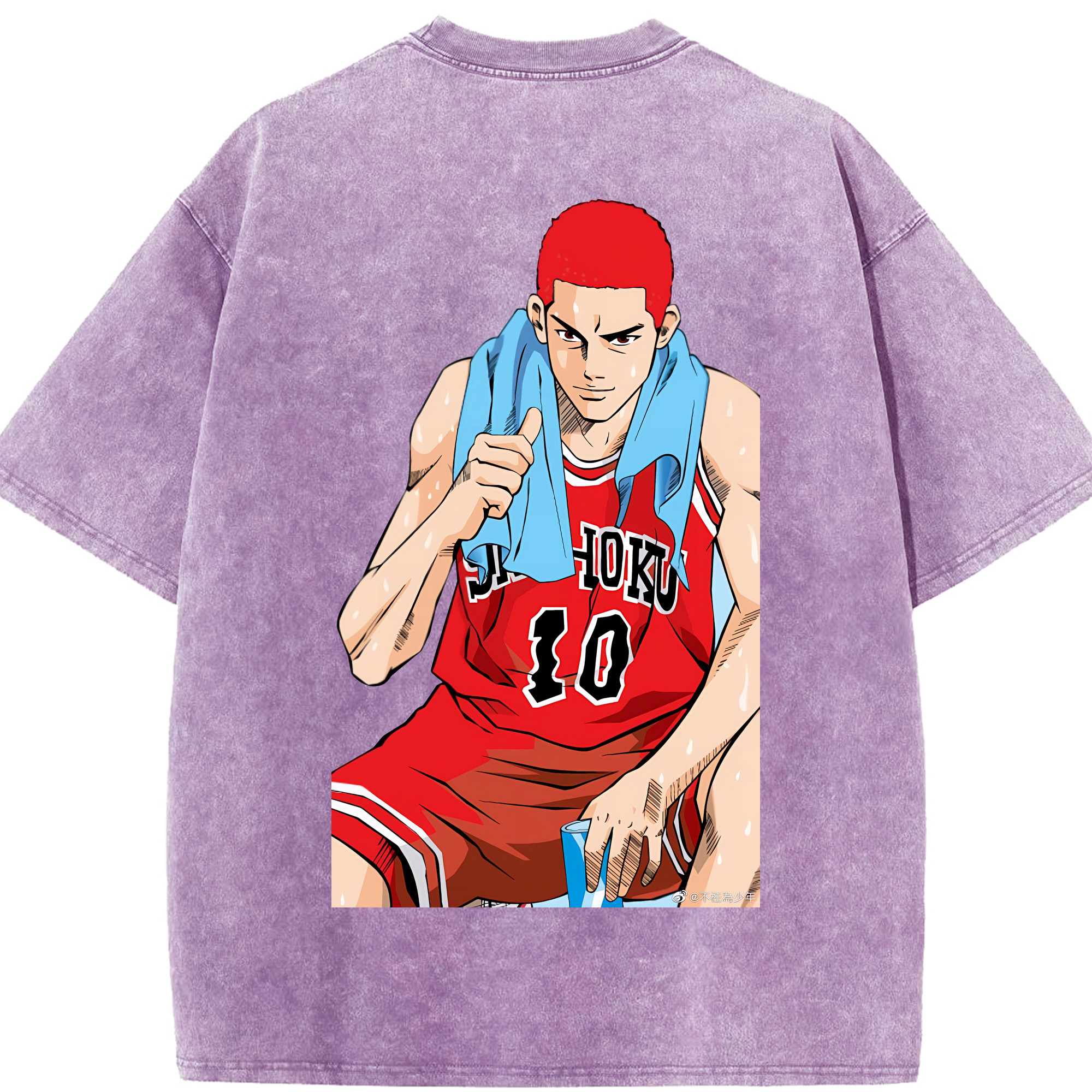 （画像用） SLAM DUNK／スラムダンク 綿100% ヴィンテージ風 半袖Tシャツ（背面プリント）