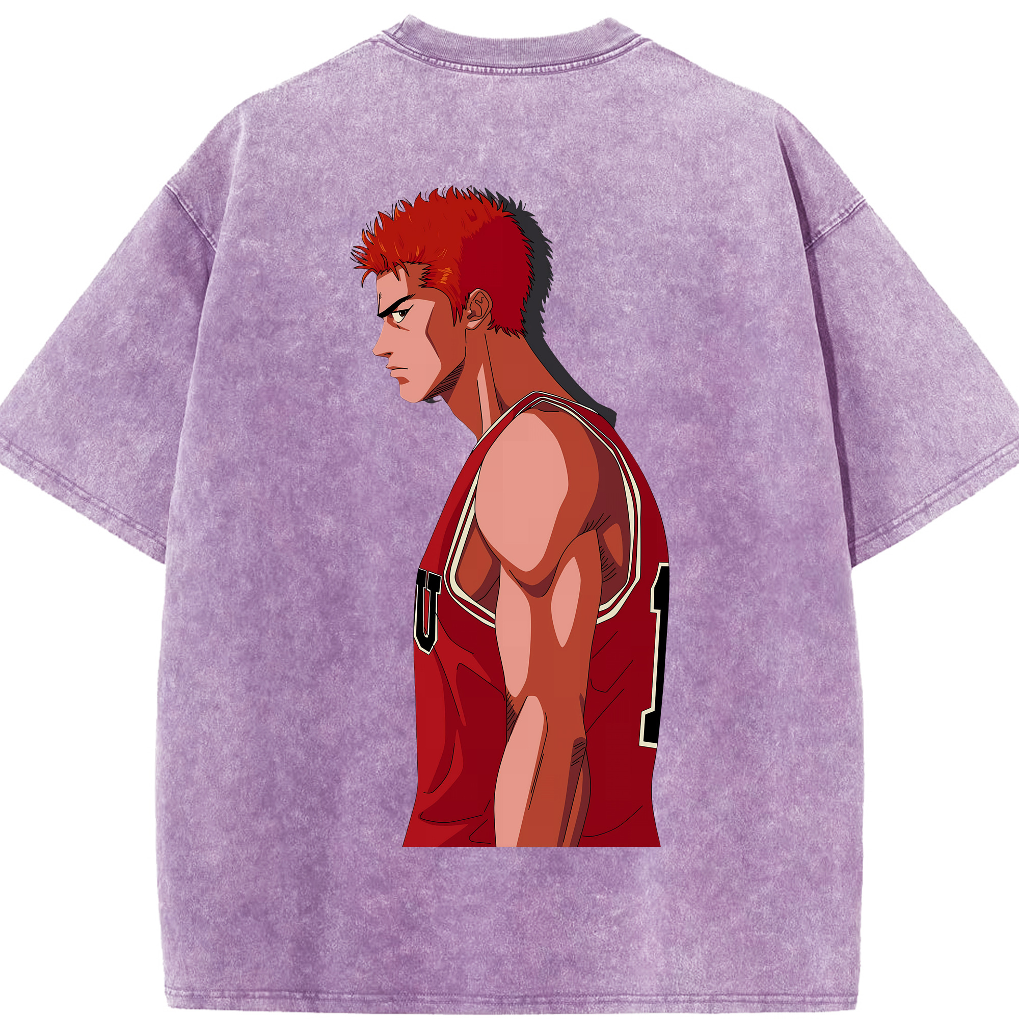 （画像用） SLAM DUNK／スラムダンク 綿100% ヴィンテージ風 半袖Tシャツ（背面プリント）