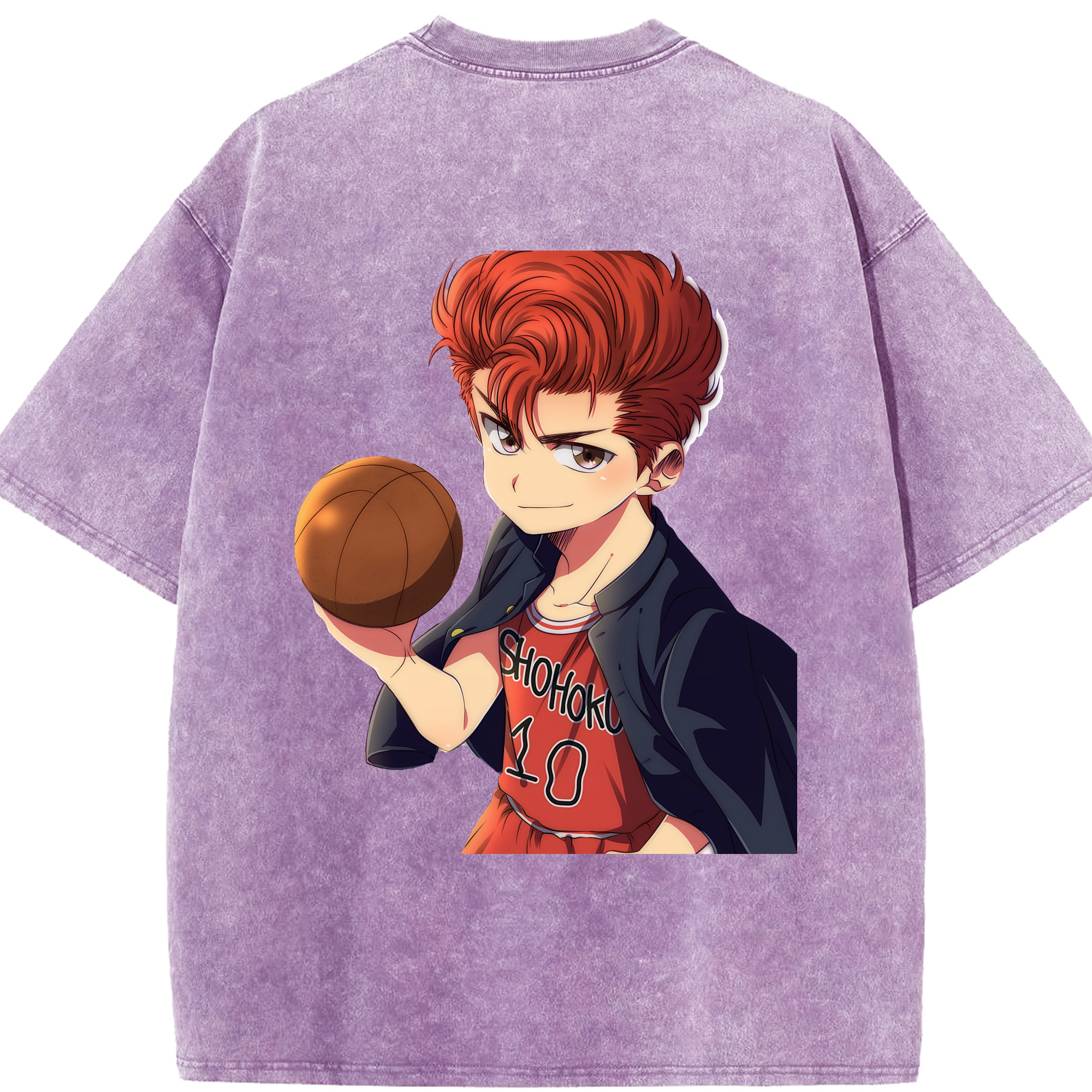 （画像用） SLAM DUNK／スラムダンク 綿100% ヴィンテージ風 半袖Tシャツ（背面プリント）