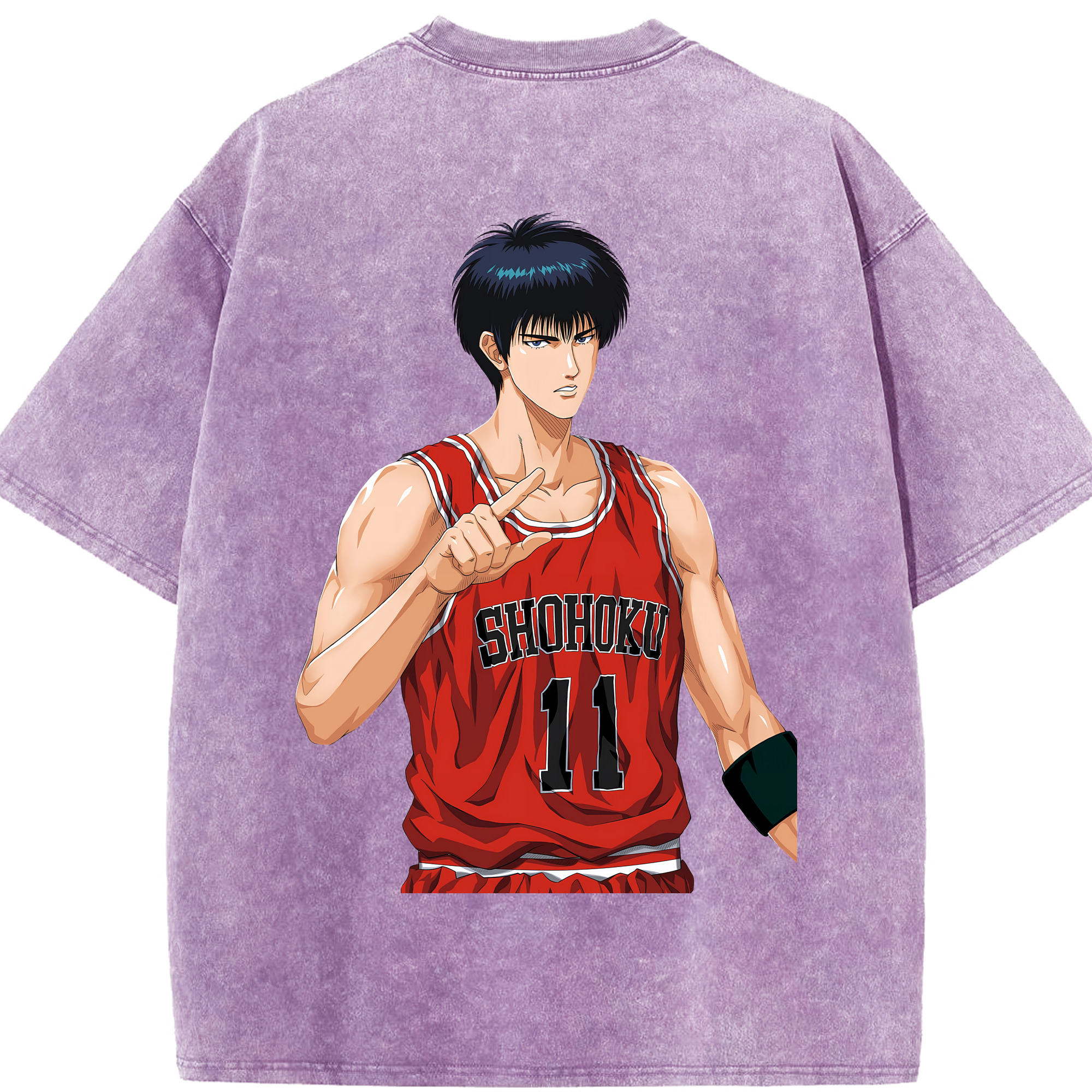 （画像用） SLAM DUNK／スラムダンク 綿100% ヴィンテージ風 半袖Tシャツ（背面プリント）