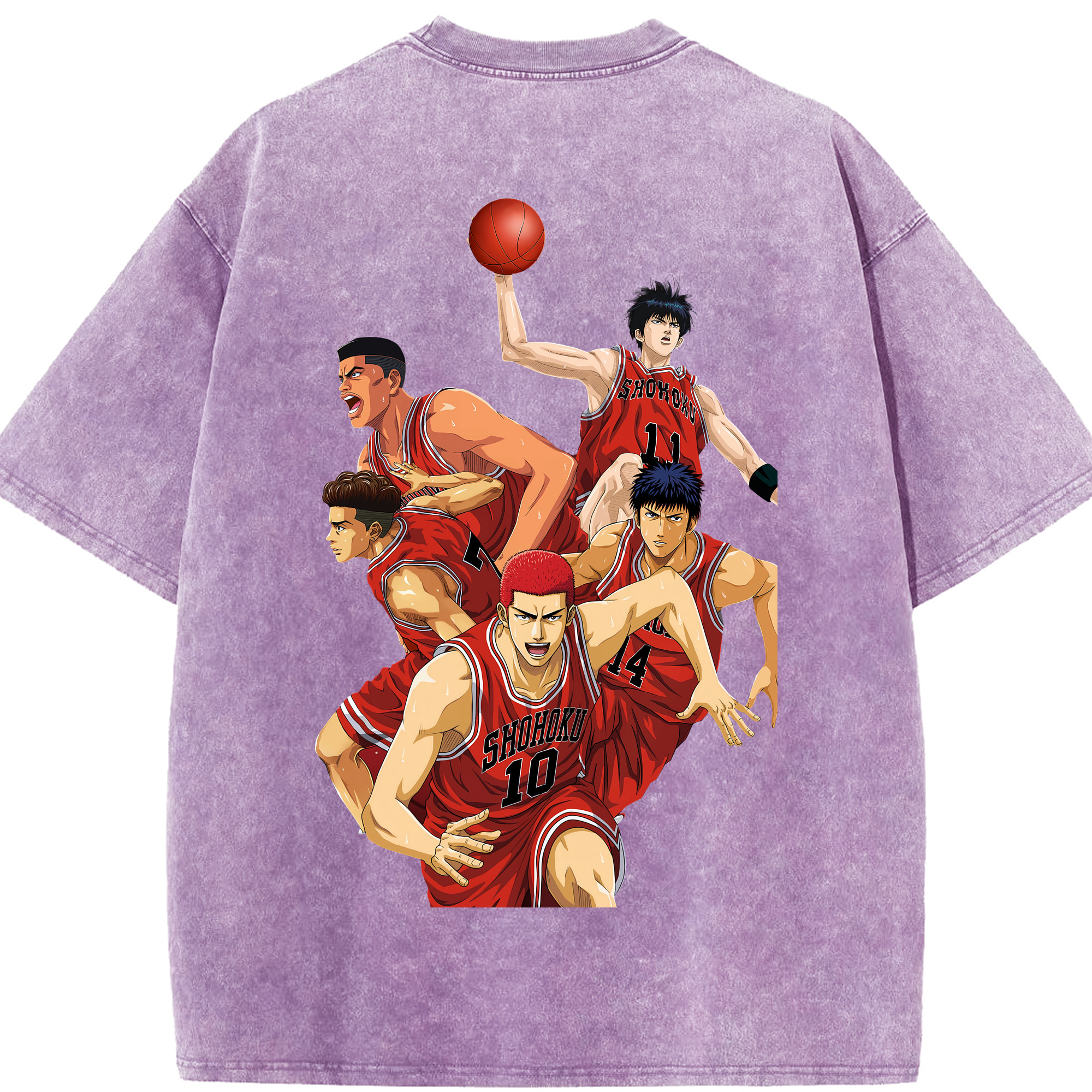 （画像用） SLAM DUNK／スラムダンク 綿100% ヴィンテージ風 半袖Tシャツ（背面プリント）