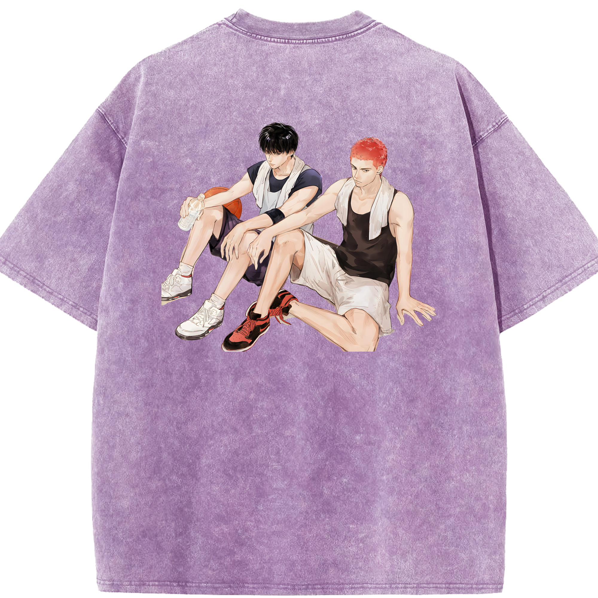（画像用） SLAM DUNK／スラムダンク 綿100% ヴィンテージ風 半袖Tシャツ（背面プリント）