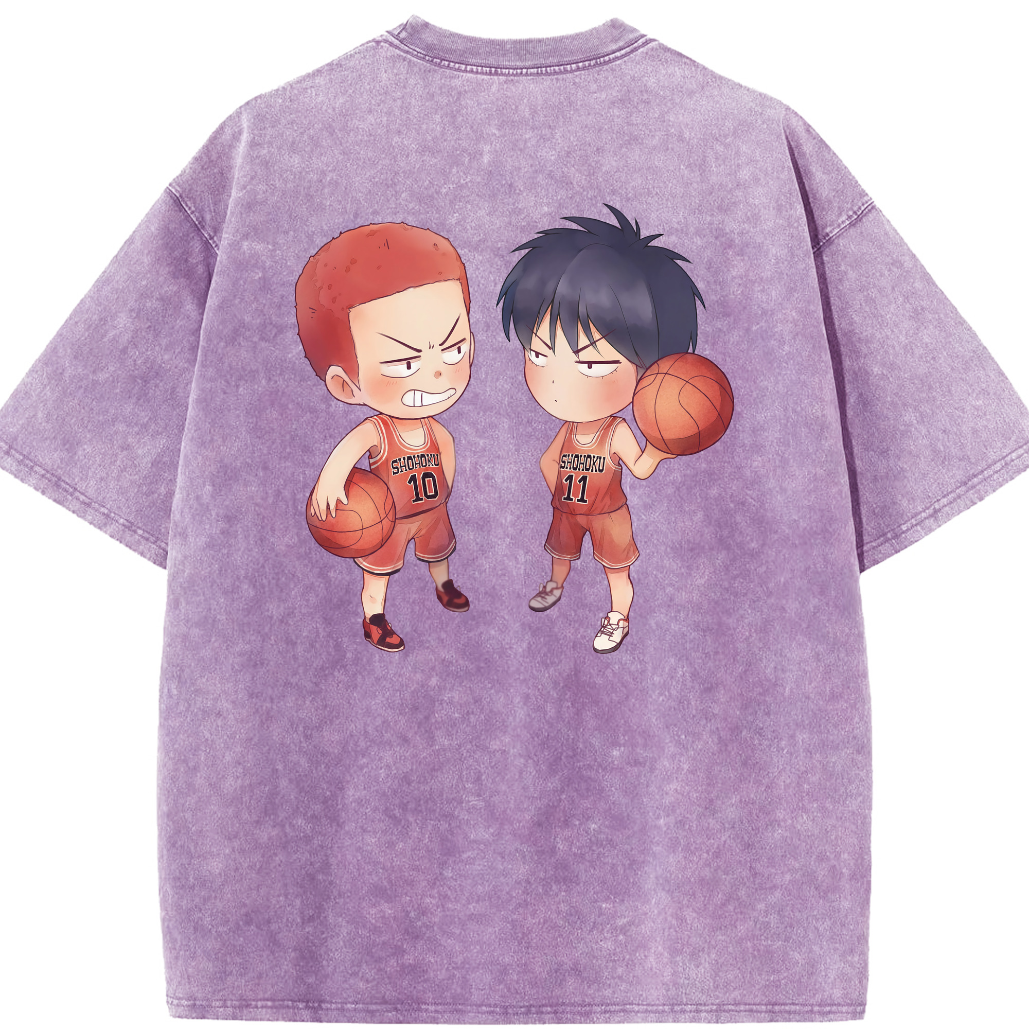 （画像用） SLAM DUNK／スラムダンク 綿100% ヴィンテージ風 半袖Tシャツ（背面プリント）