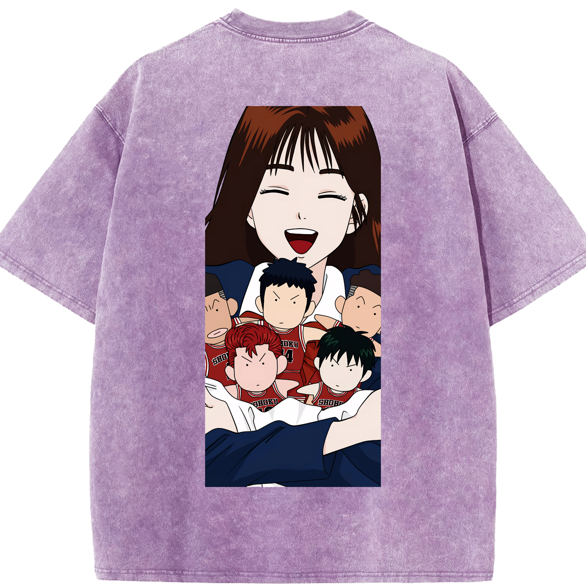 （画像用） SLAM DUNK／スラムダンク 綿100% ヴィンテージ風 半袖Tシャツ（背面プリント）
