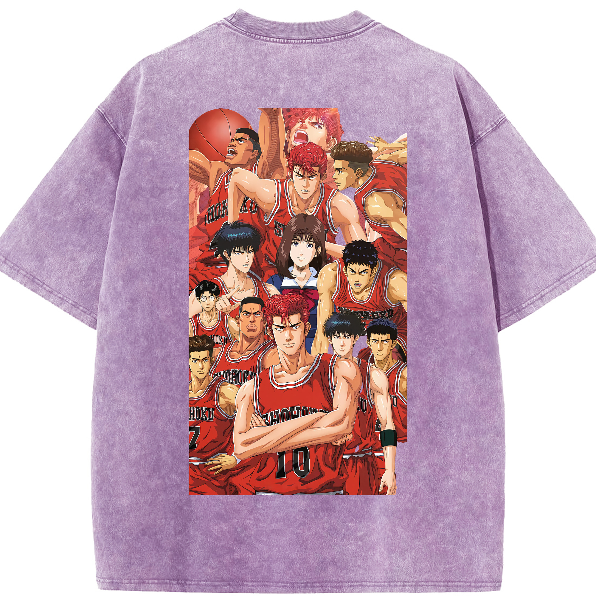 （画像用） SLAM DUNK／スラムダンク 綿100% ヴィンテージ風 半袖Tシャツ（背面プリント）