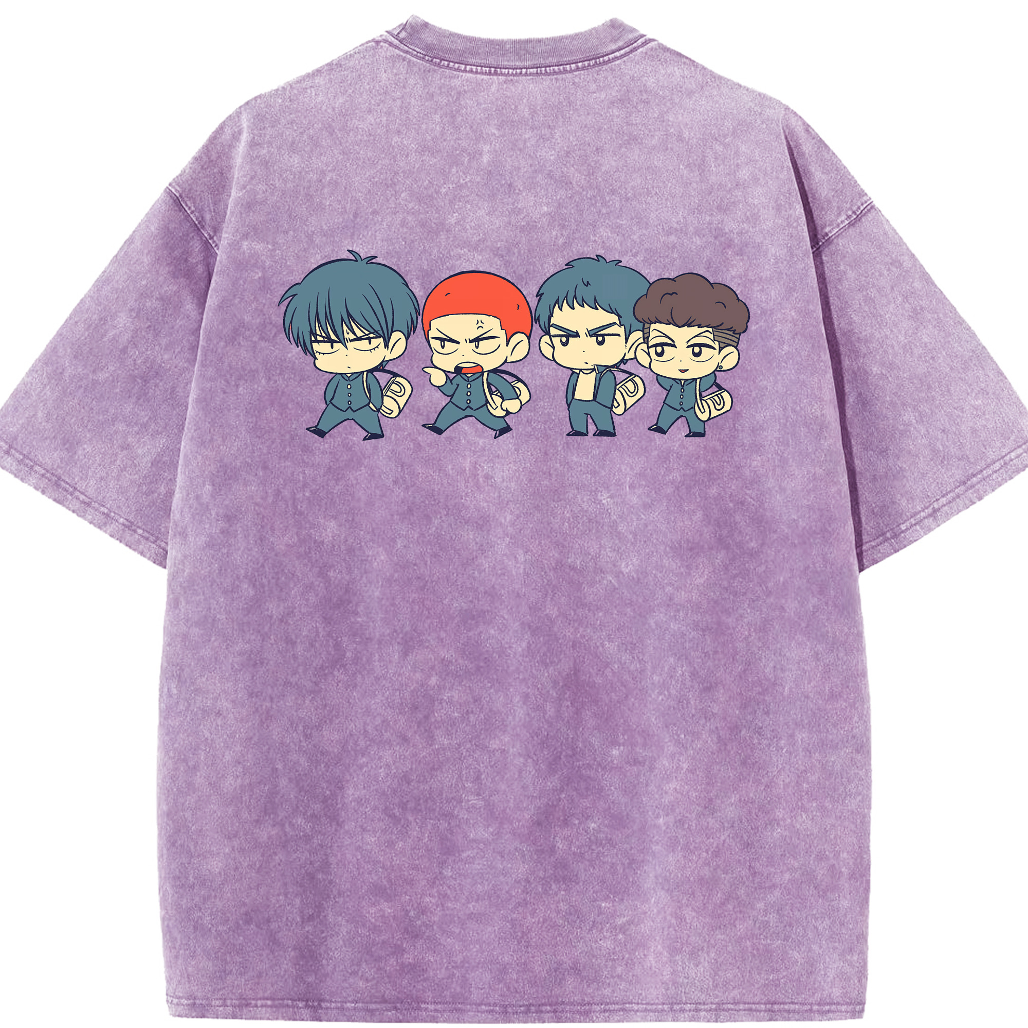 （画像用） SLAM DUNK／スラムダンク 綿100% ヴィンテージ風 半袖Tシャツ（背面プリント）
