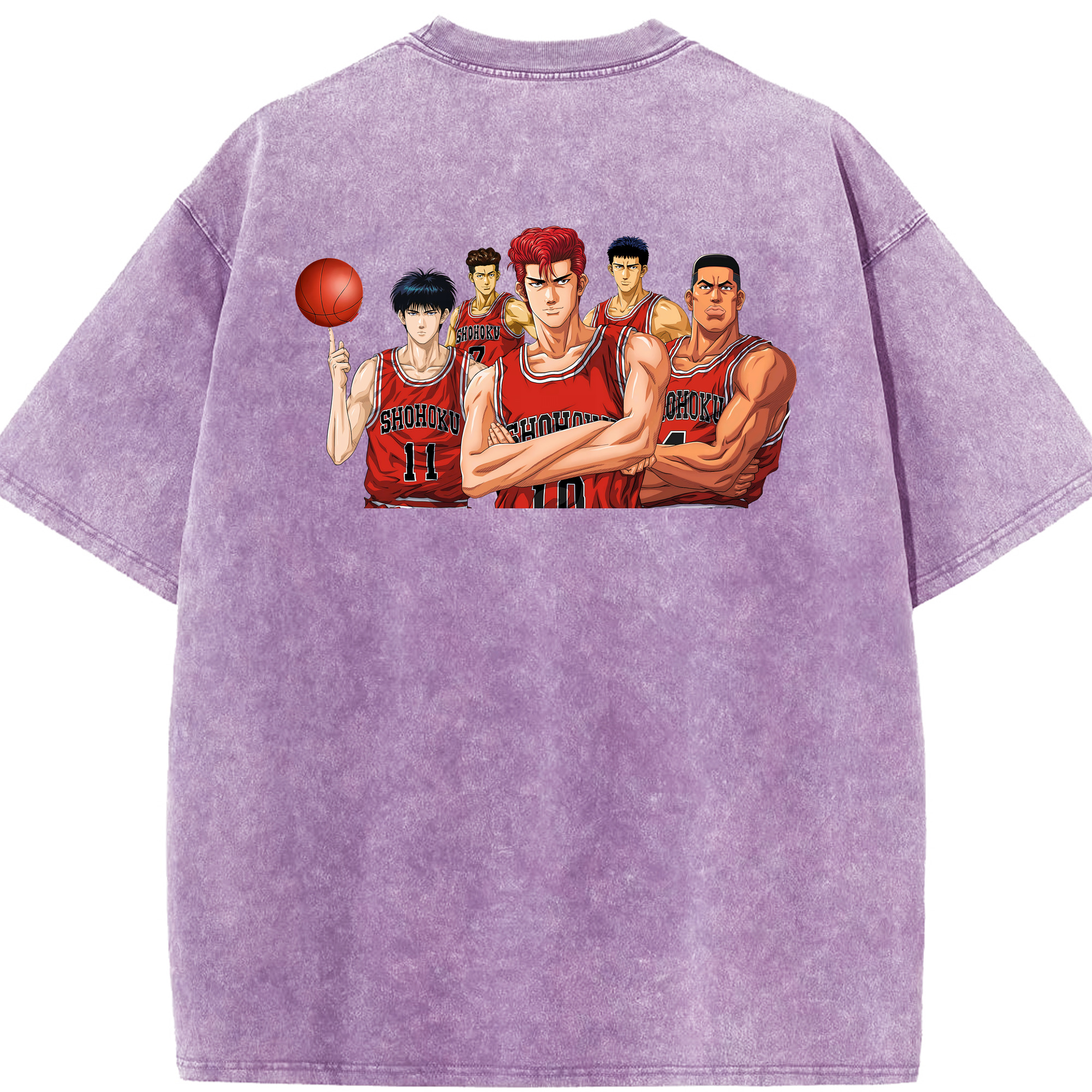 （画像用） SLAM DUNK／スラムダンク 綿100% ヴィンテージ風 半袖Tシャツ（背面プリント）