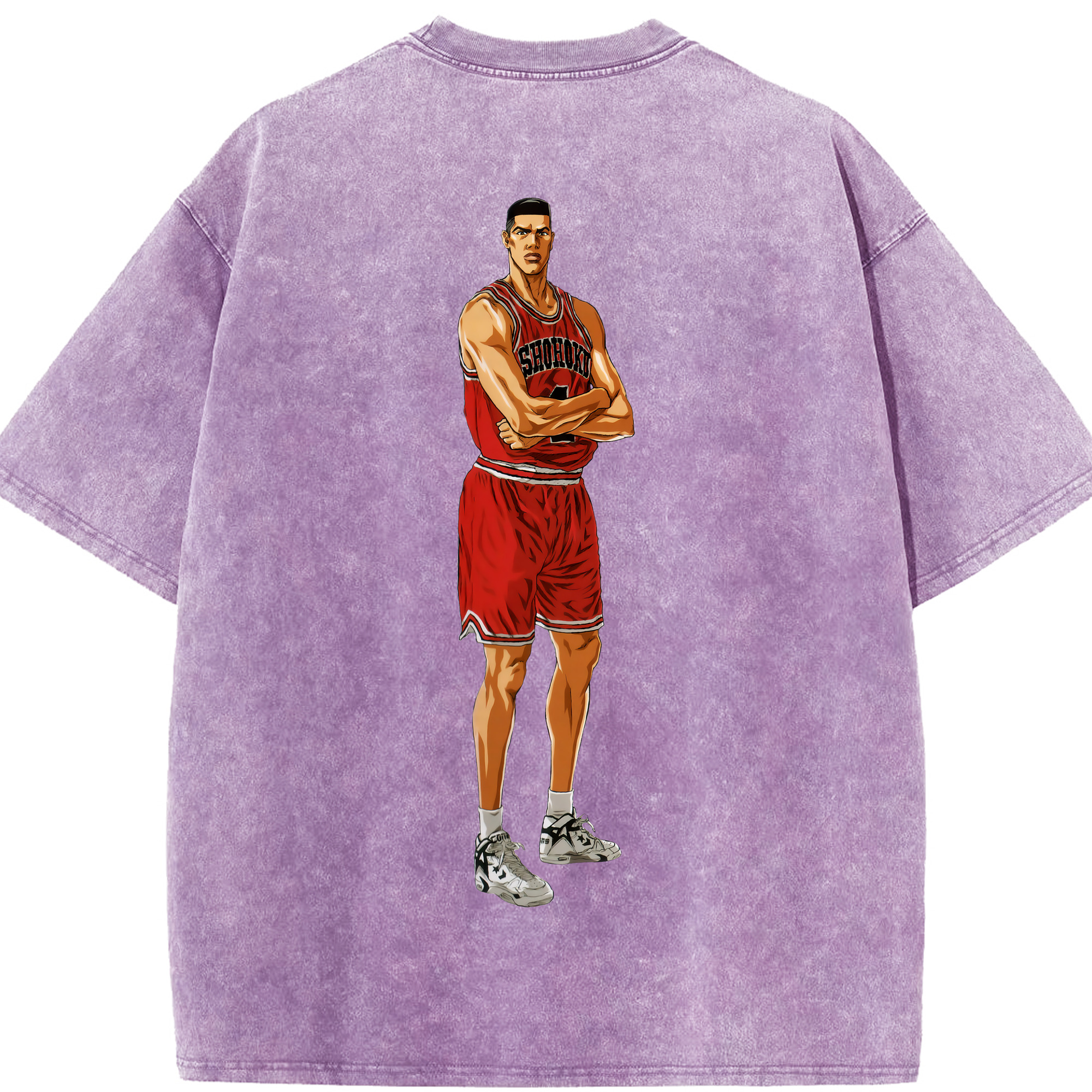 （画像用） SLAM DUNK／スラムダンク 綿100% ヴィンテージ風 半袖Tシャツ（背面プリント）
