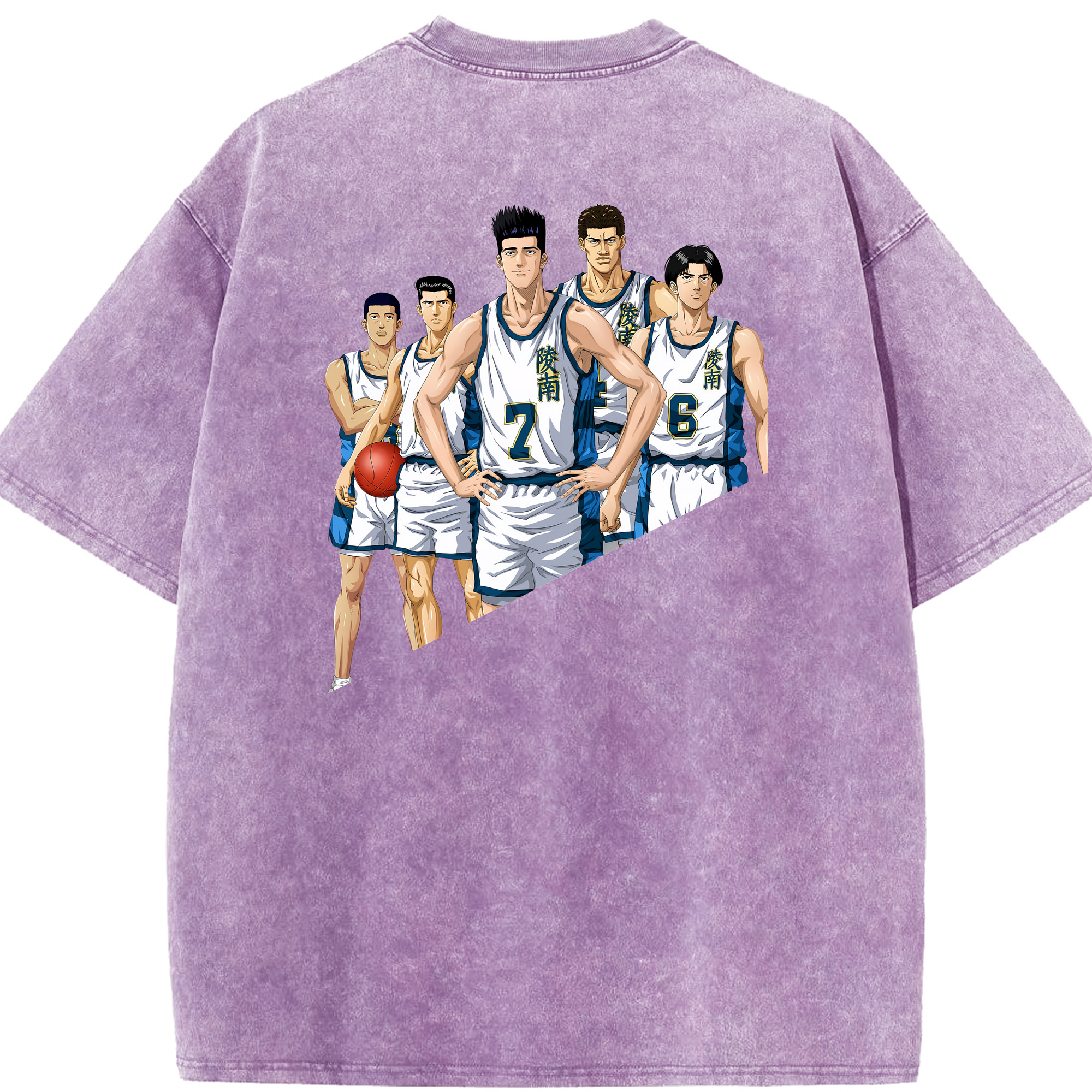 （画像用） SLAM DUNK／スラムダンク 綿100% ヴィンテージ風 半袖Tシャツ（背面プリント）
