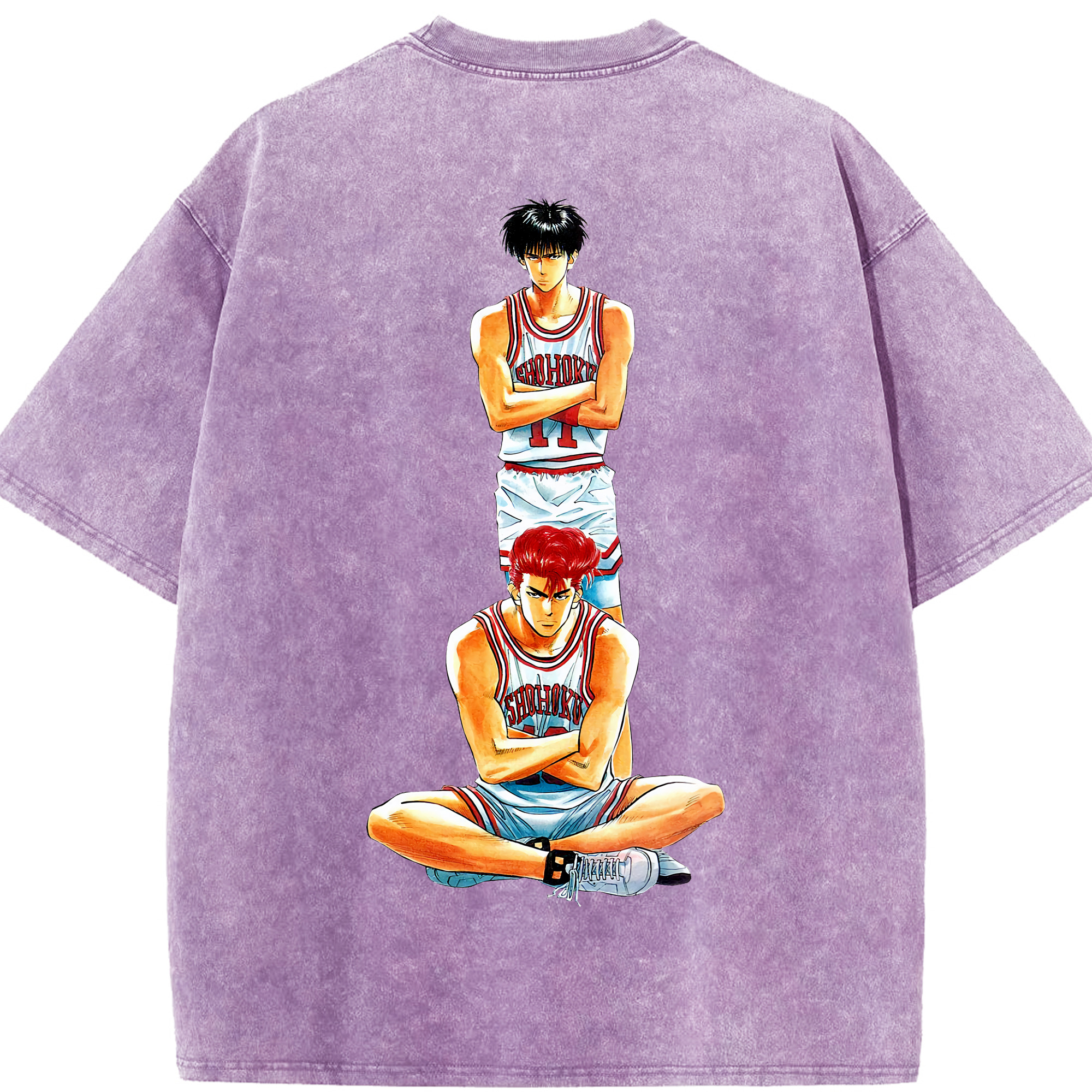 （画像用） SLAM DUNK／スラムダンク 綿100% ヴィンテージ風 半袖Tシャツ（背面プリント）