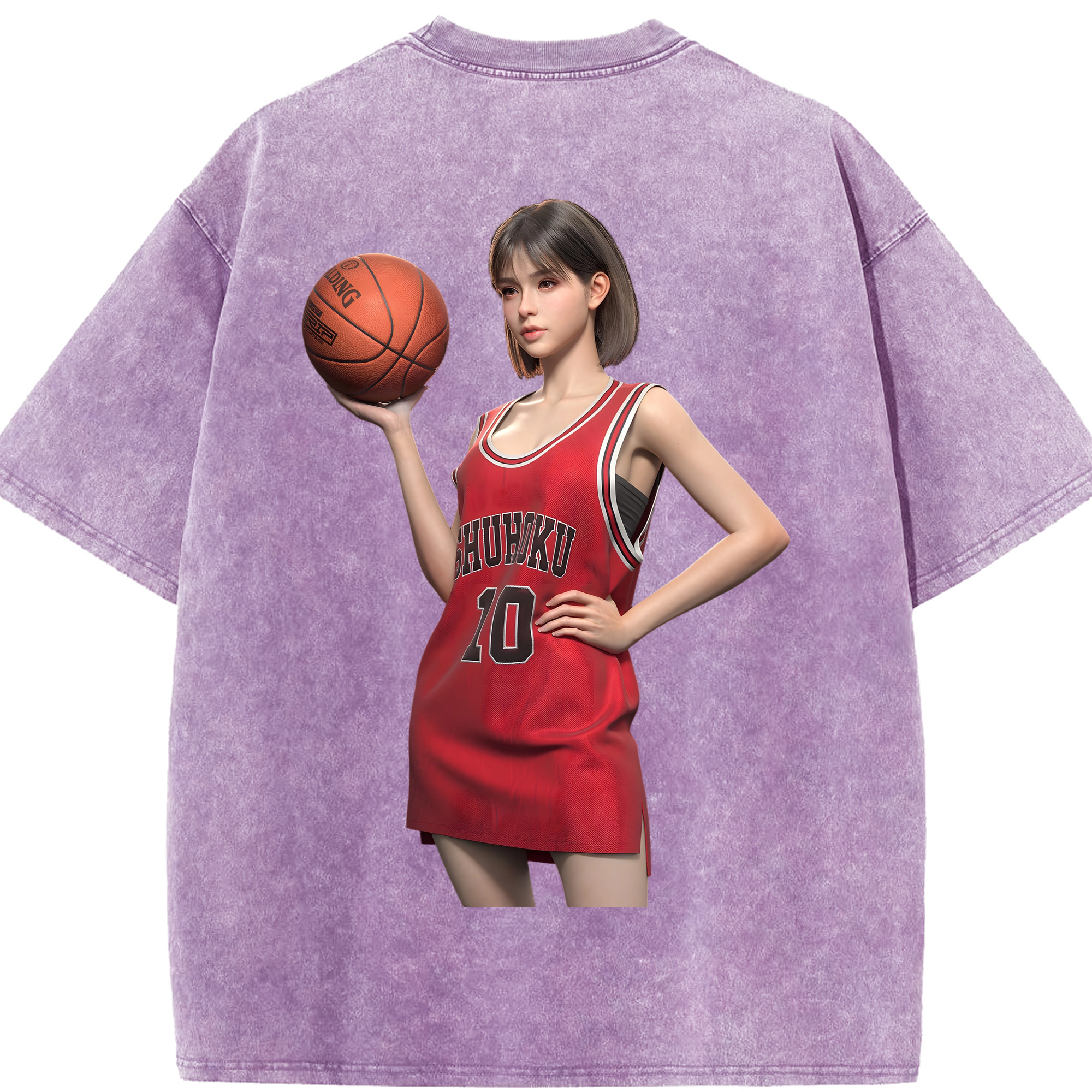 SLAM DUNK／スラムダンク 綿100% ヴィンテージ風 半袖Tシャツ（背面プリント）