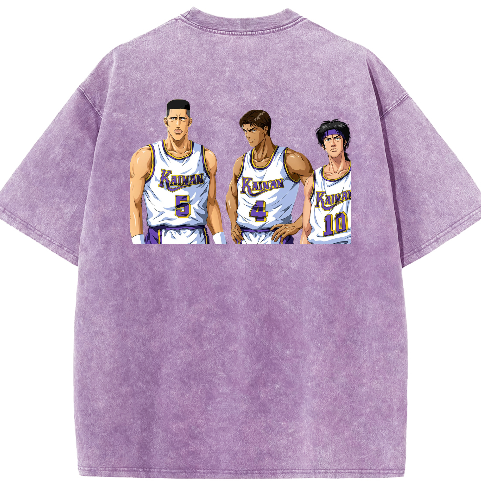 （画像用） SLAM DUNK／スラムダンク 綿100% ヴィンテージ風 半袖Tシャツ（背面プリント）