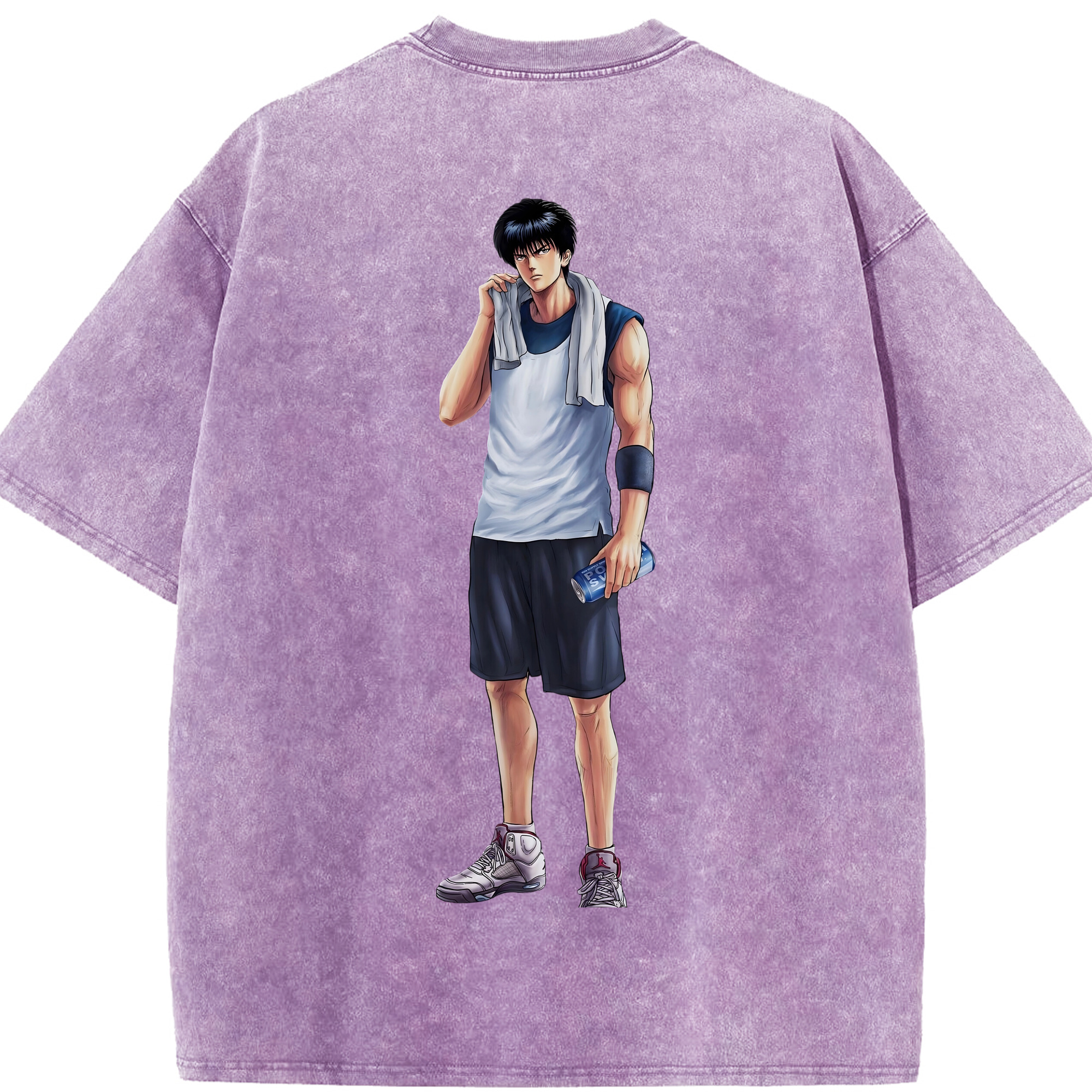 SLAM DUNK／スラムダンク 綿100% ヴィンテージ風 半袖Tシャツ（背面プリント）