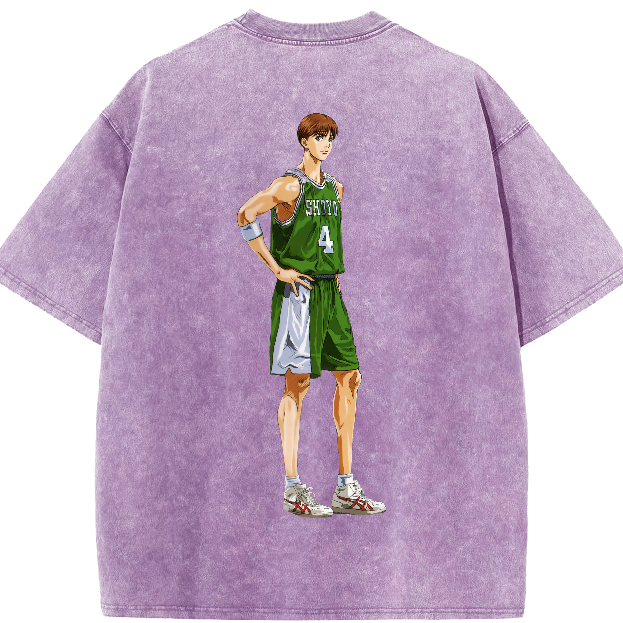 SLAM DUNK／スラムダンク 綿100% ヴィンテージ風 半袖Tシャツ（背面プリント）
