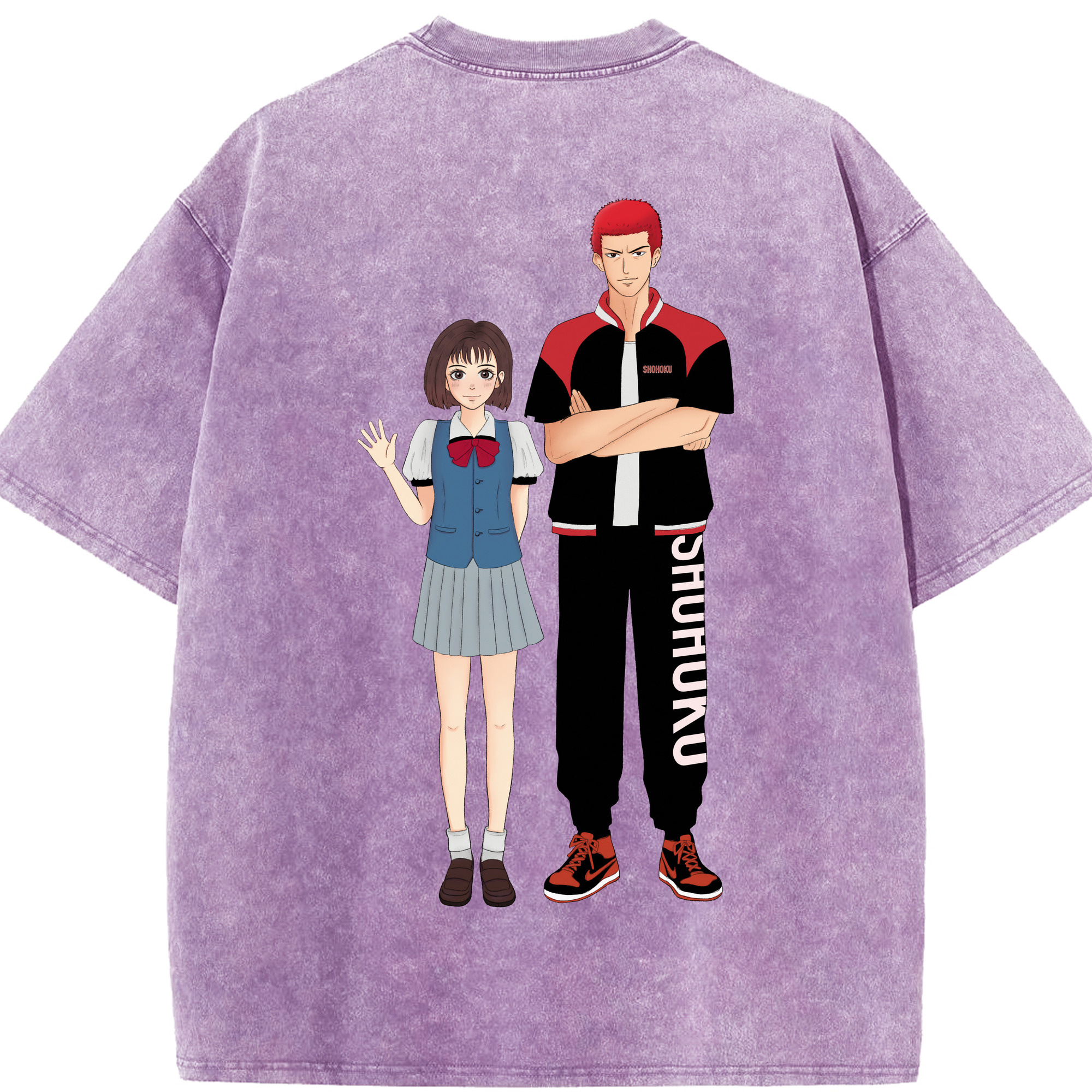 （画像用） SLAM DUNK／スラムダンク 綿100% ヴィンテージ風 半袖Tシャツ（背面プリント）